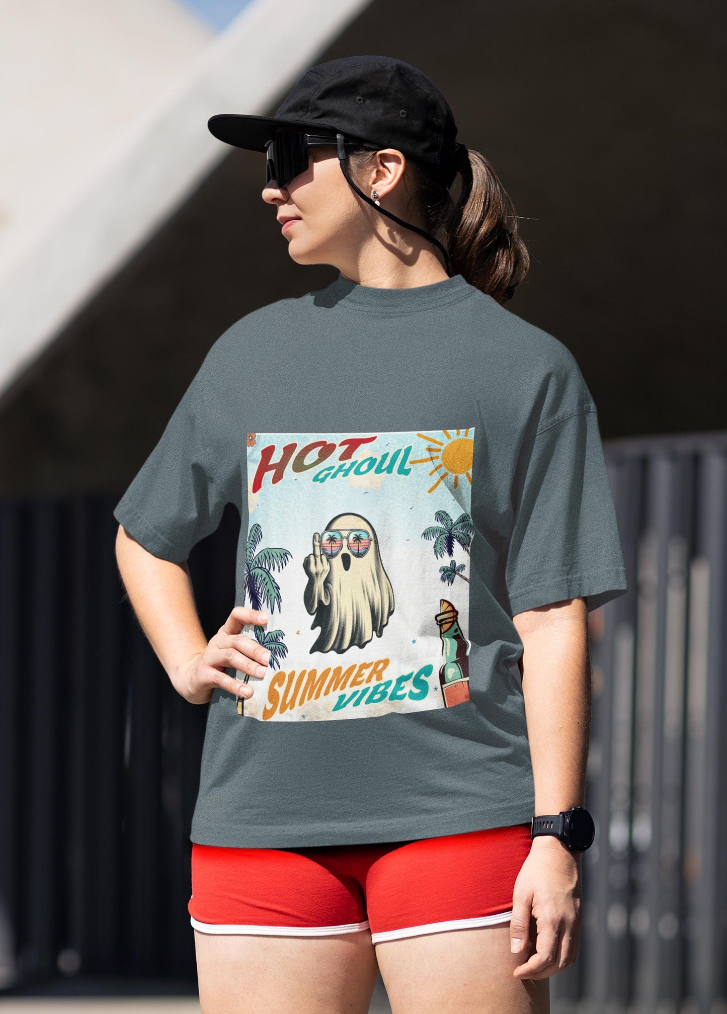 Summerween Ghost T-Shirt, Halloween Ghost TShirt, Funny Ghost Beach Party Tee, Spooky Ghost Tee, Trendy Summer Tee, Halloween Ghost TShirt,
