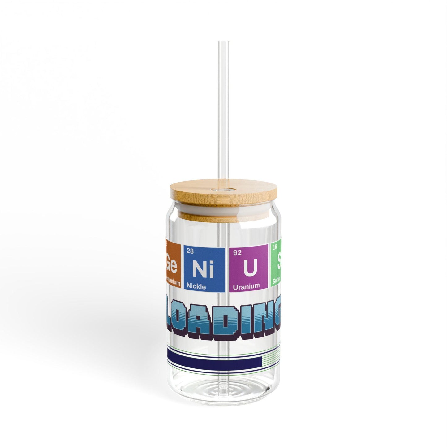 Geeky Science Sipper Glass with Straw, Loading Specimen Tea Water Cup, Perfect for Science Lovers, Gifts for Chemists, Unique Home Decor