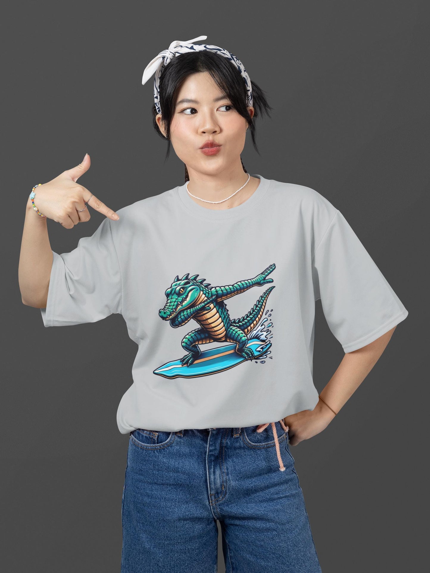 Surfing Dinosaur Kids Tee, Fun Summer Shirt, School Clothing, Back to school Tee, Cute Animal Graphic Tee, Youth Surf Shirt, Back to School