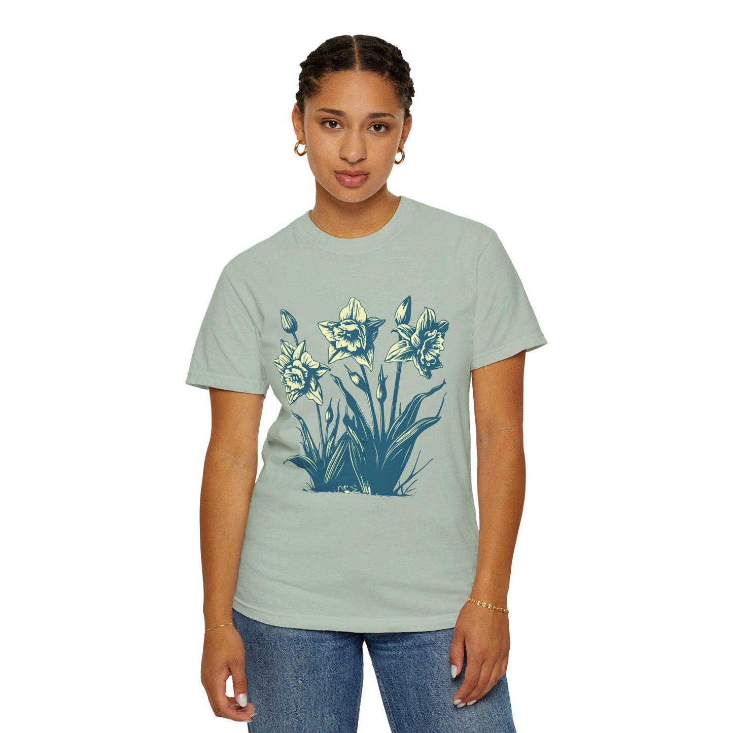 Boho Daisy Flower Shirt, Comfort Colors, Botanical Floral Graphic Tee, Nature Lovers Gift, Casual Wear, Spring & Summer Fashion