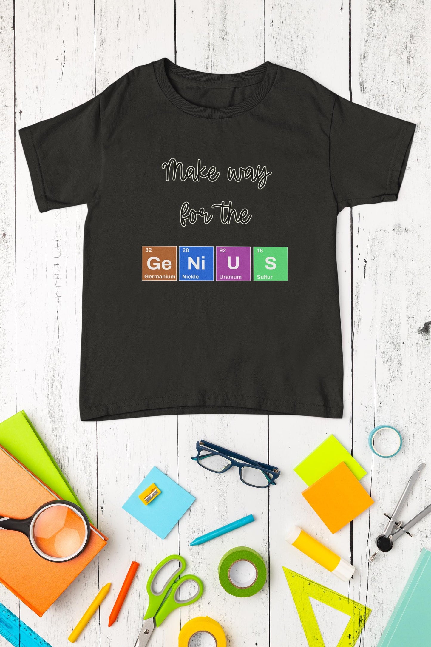 Make Way for the Genius Youth T-Shirt, Fun Youth Science Inspired T-Shirt, Back To School Teacher Student Shirt, First Day Of School Shirts