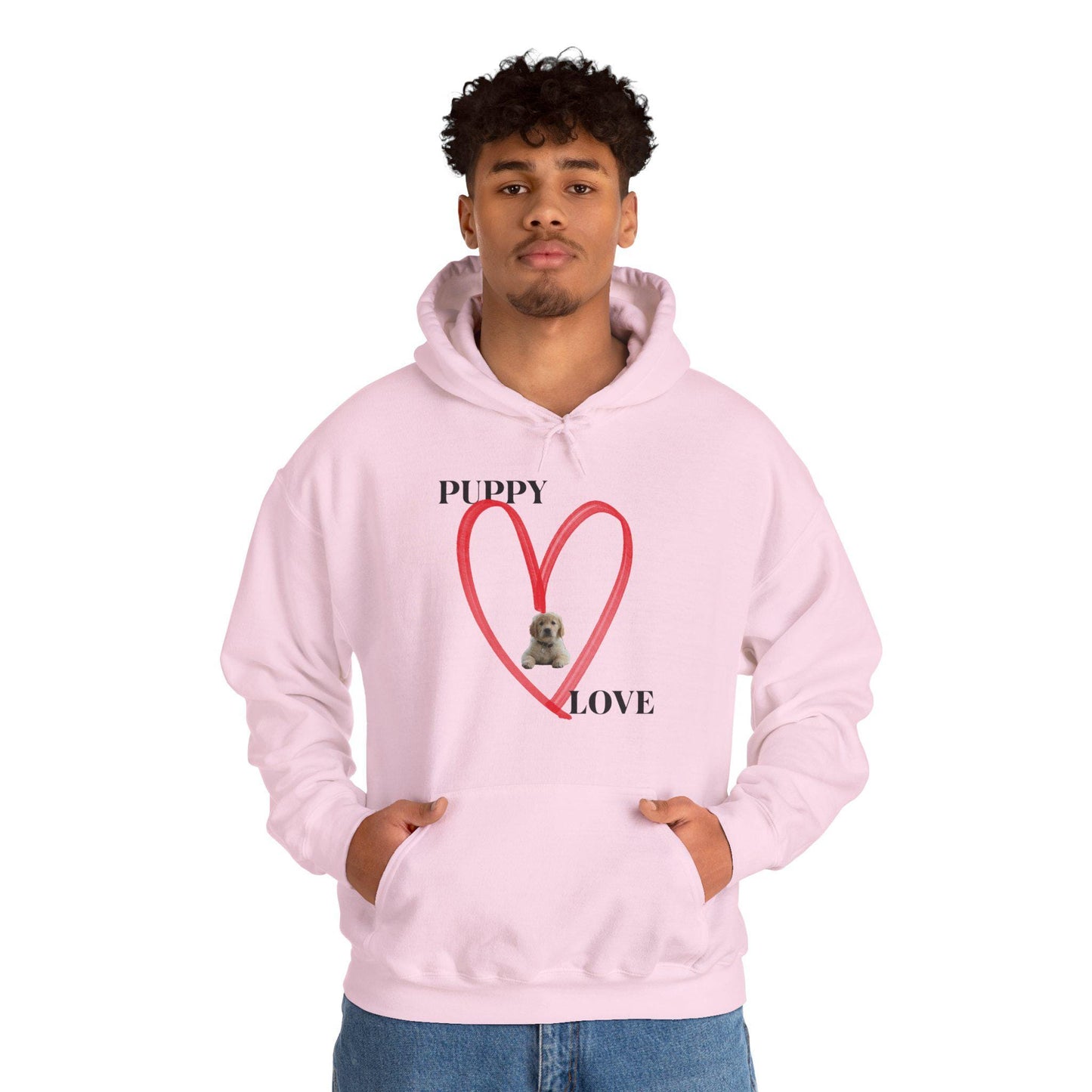 Puppy Love Hoodie, Cozy Pet Sweatshirt, Dog Lover Gift, Unisex Hoodie, Animal Apparel, Cute Dog Clothing