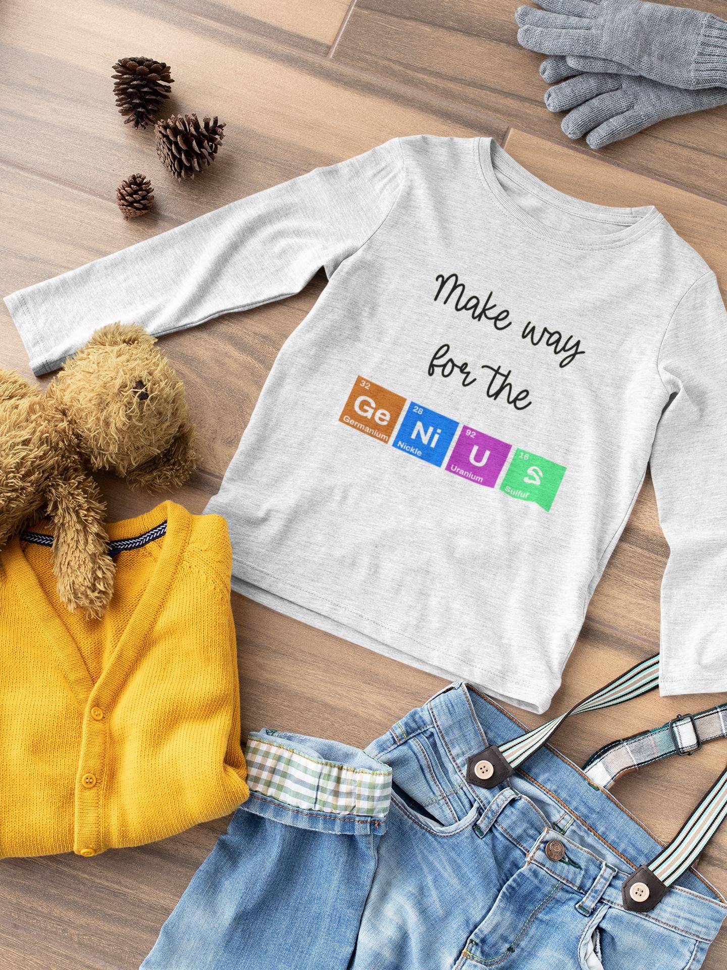 Make Way for the Genius Youth Long Sleeve Shirt, Science Inspired Shirt, Back To School Teacher Student Shirt, First Day Of School Shirts