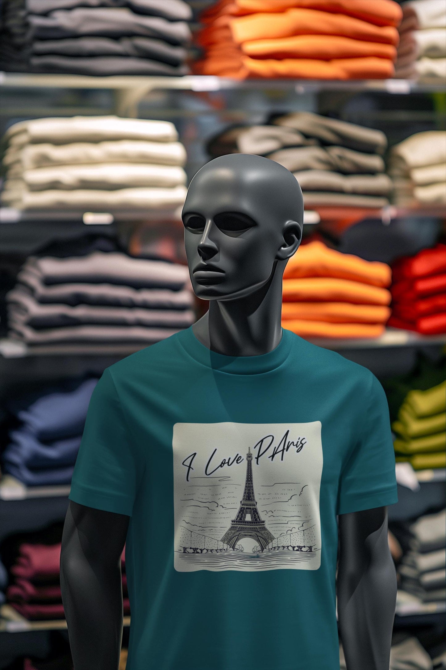Paris Love T-Shirt, Casual Fashion Tee, Gift for Travelers, Summer Wardrobe Essential, Eiffel Tower Art Shirt, European Vacation Vibe Tee