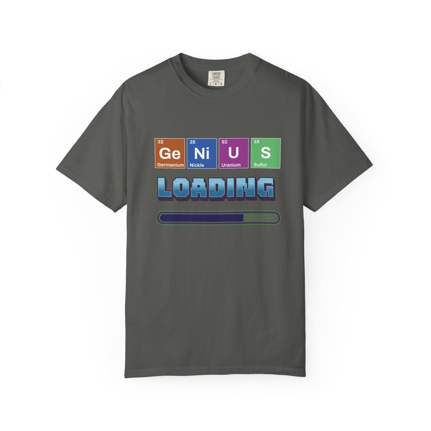 Genius Loading T-Shirt, Funny Science Shirt, Graphic Tee Gift for Students, Comfort Colors Casual Wear, Fun Back to School Nerdy Tee, Unisex