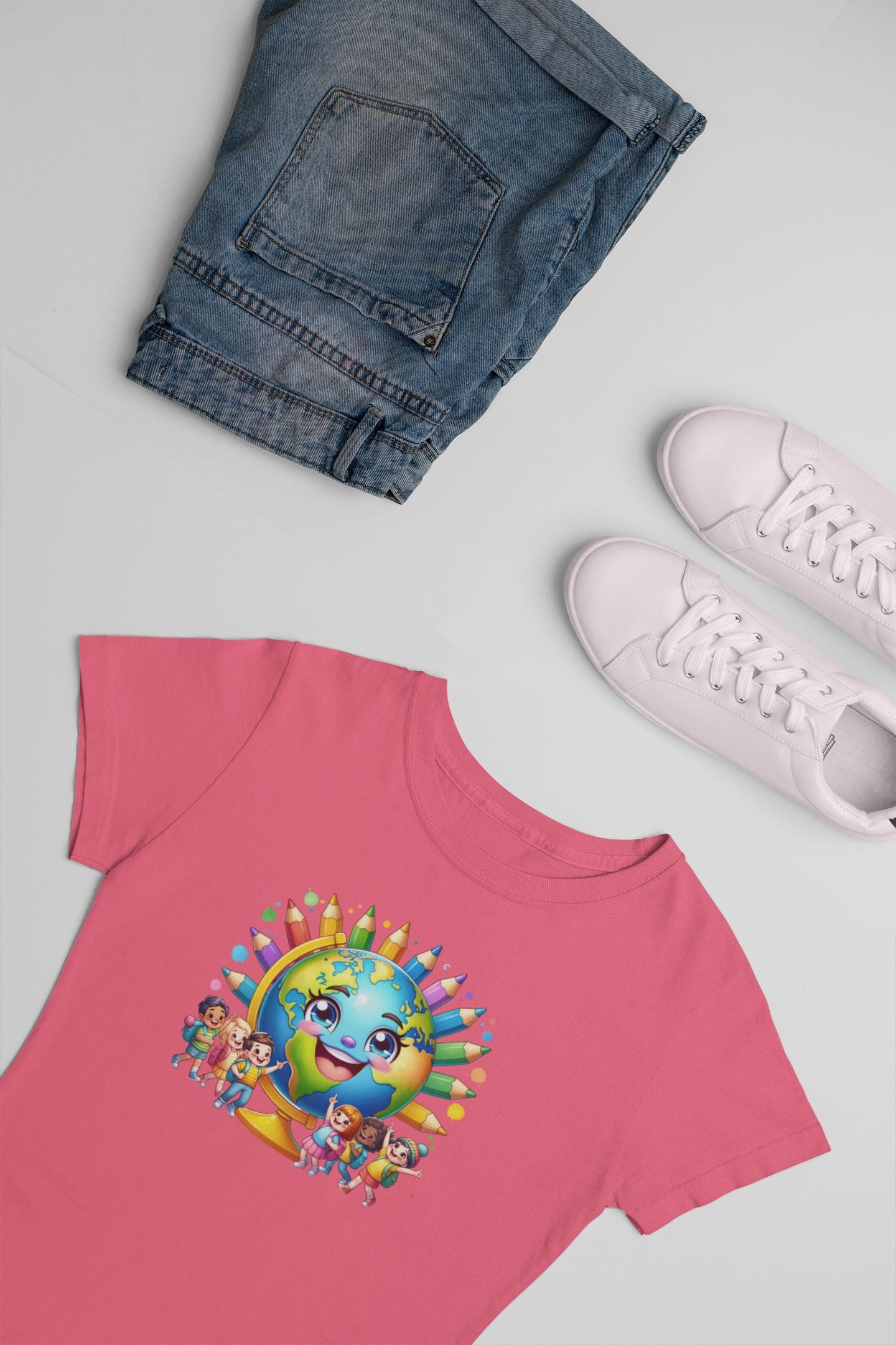 Kids Back to School T-Shirt, Floral Globe Graphic Tee, Fun Shirt for Children, Cool Back to School Clothing for Him and her, Gift For Kids
