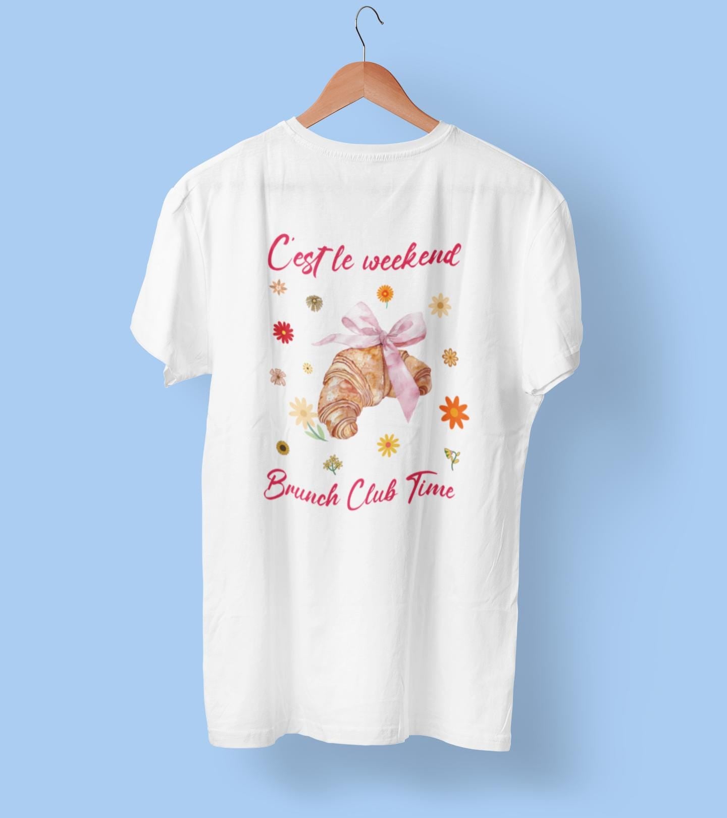 Brunch Club T-shirt, Weekend Style Tee, Breakfast Apparel, Bakery Lover Shirt, Foodie Shirt, Aesthetic Shirt, Trendy Tee, Comfort Colors Tee