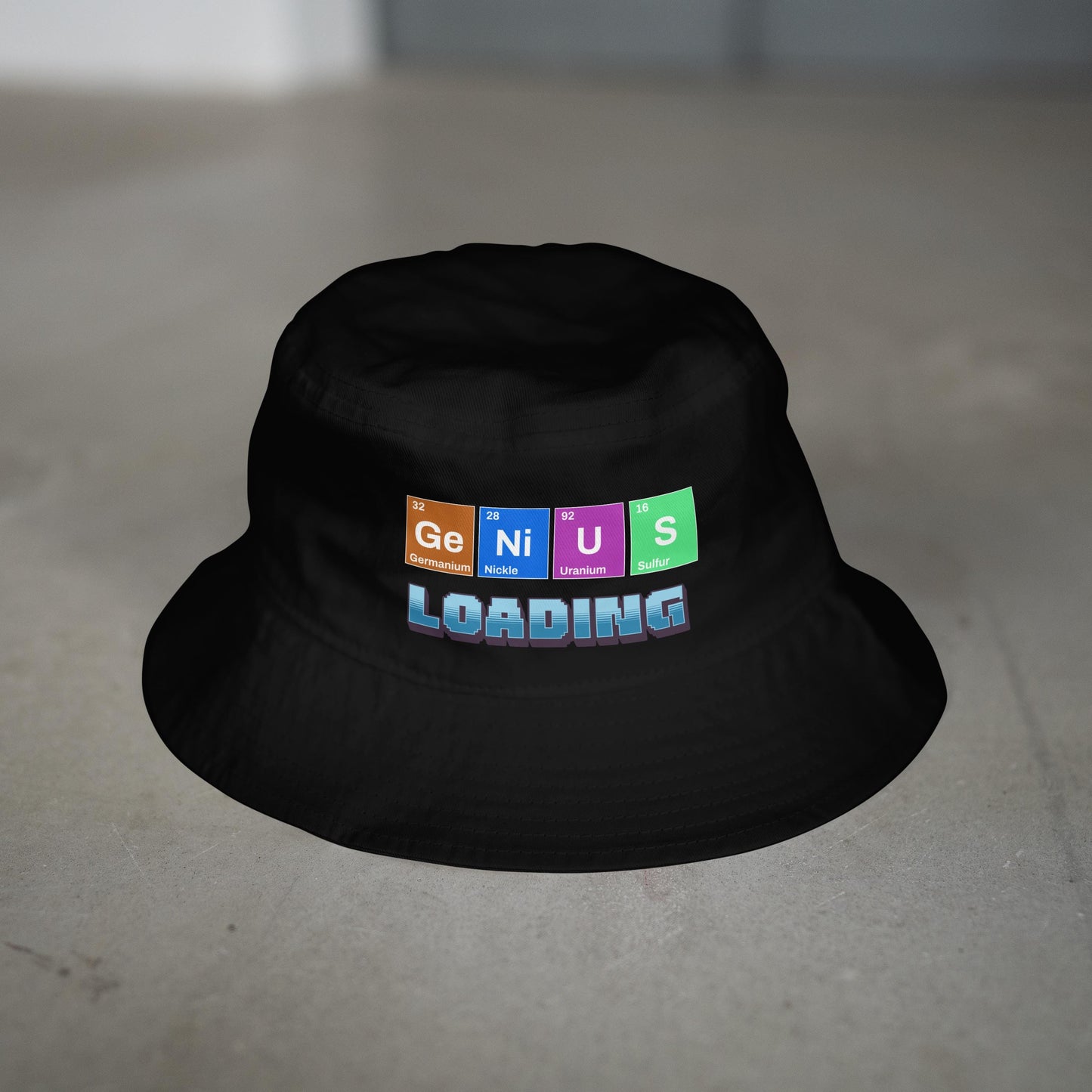 Genius Loading Bucket Hat, Fun Embroidered Hat, Bucket Hat for Hiking, Fun Outdoor Bucket Hat, Cool Teacher Students Bucket Hat Gifts