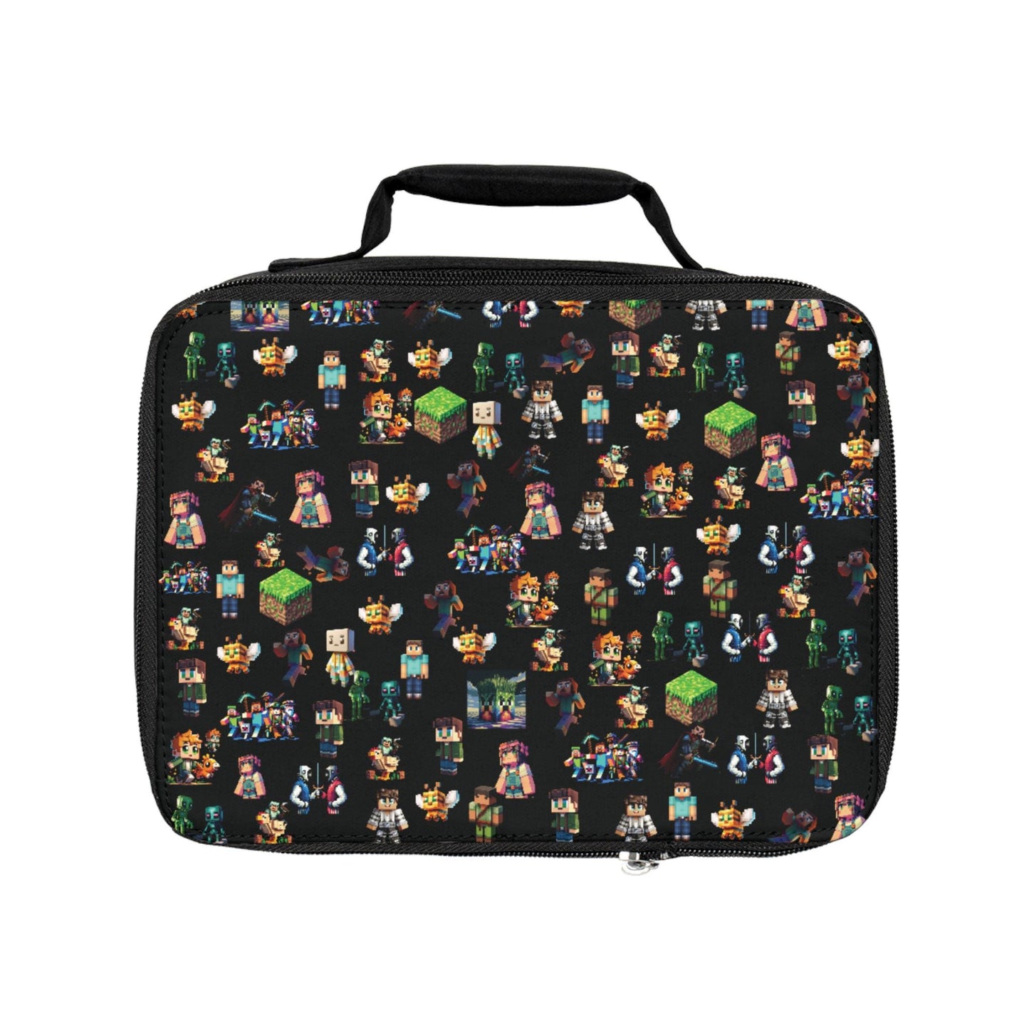 Minecraft Inspired Vibrant Kids Lunch Bag, Perfect for Back to School, Picnics, and Playdates, Gamer Enthusiast Lunch Bag, School Lunch Bag