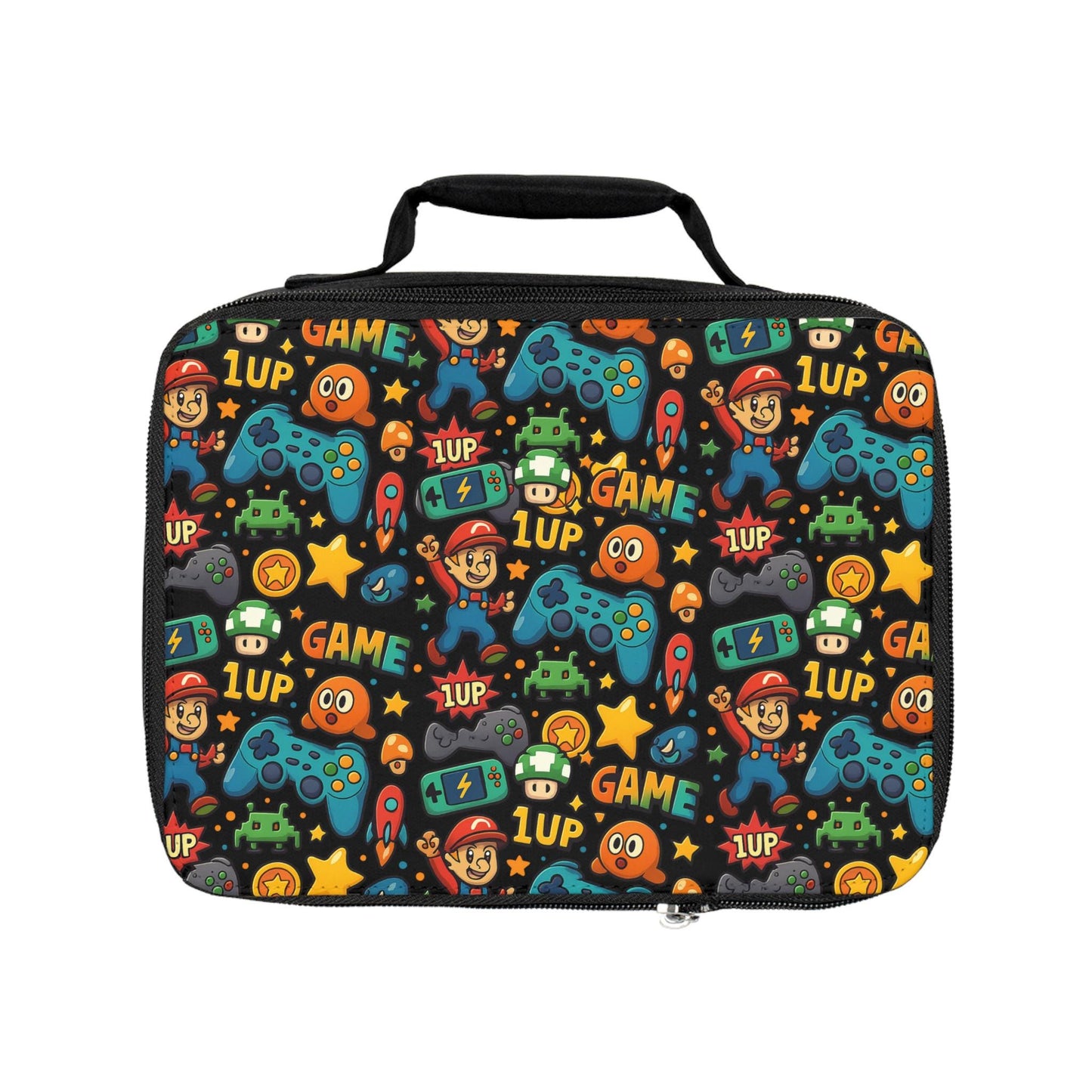 Video Game Lunch Bag - Perfect for Back to School, Picnics, and Playdates, Gamer Enthusiast Lunch Bag, School Lunch Bag for Girls & Boys