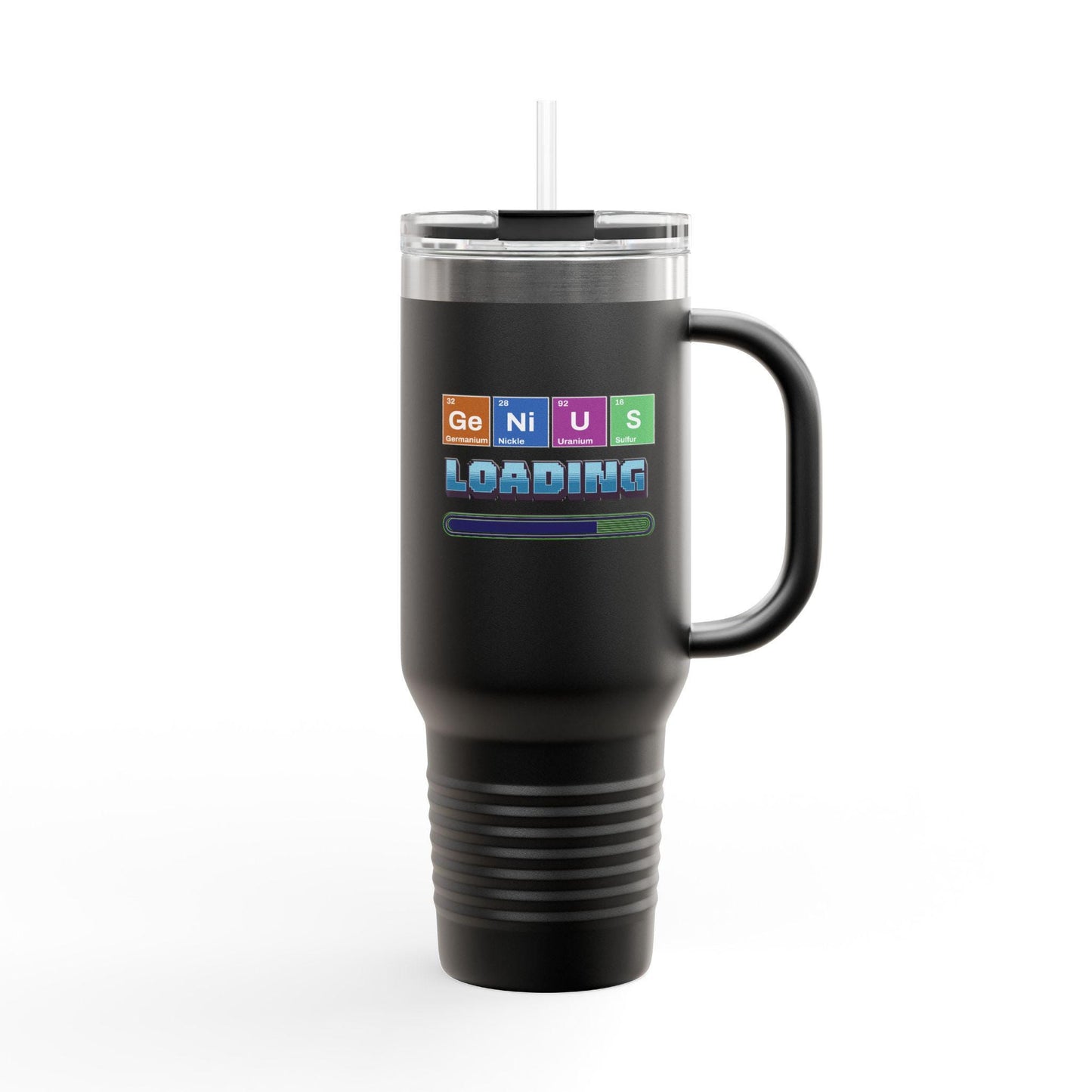 Genius Loading Insulated Travel Mug | 40oz Coffee Tumbler | Perfect Gift for Coffee Lovers, Travel, Home, Office, back to School Refreshment