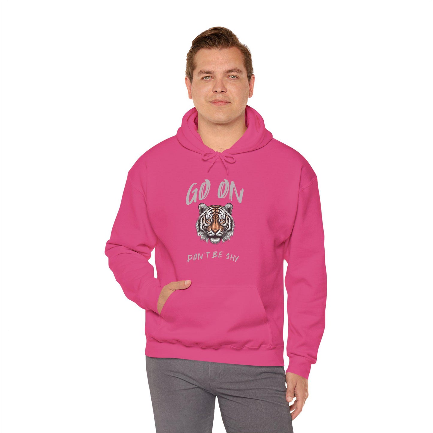 Love and Fun Tiger Hoodie Sweatshirt, Flirty Hoodie, Cozy Pullover, Gift for Him/Her, Birthday Present, Outdoors Summer Flirty Tee