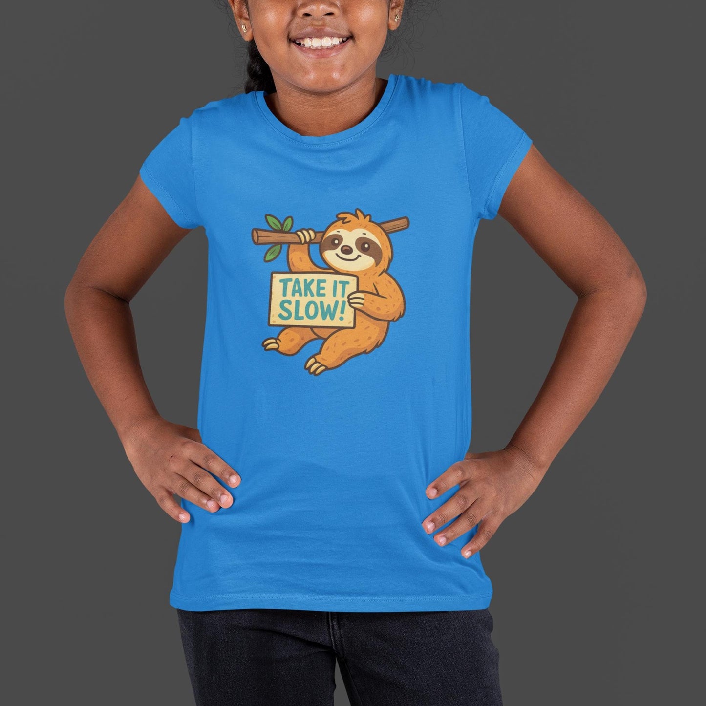 Cute Sloth Kids Take it Slow Tee, Funny Children Tee, Take It Slow Tee, Cute Animal Shirt, Sloth Gift Shirt for Kids Back to School Apparel