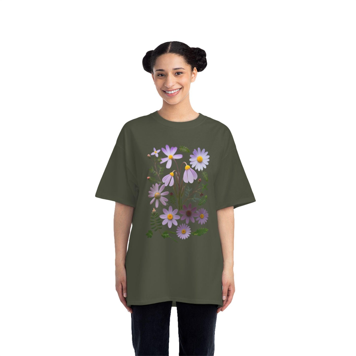 Boho Wildflowers Short-Sleeve T-Shirt, Spring Fashion, Casual Wear, Feminine Tee, Women's Floral Graphic Tee, Comfort Colors Tshirt
