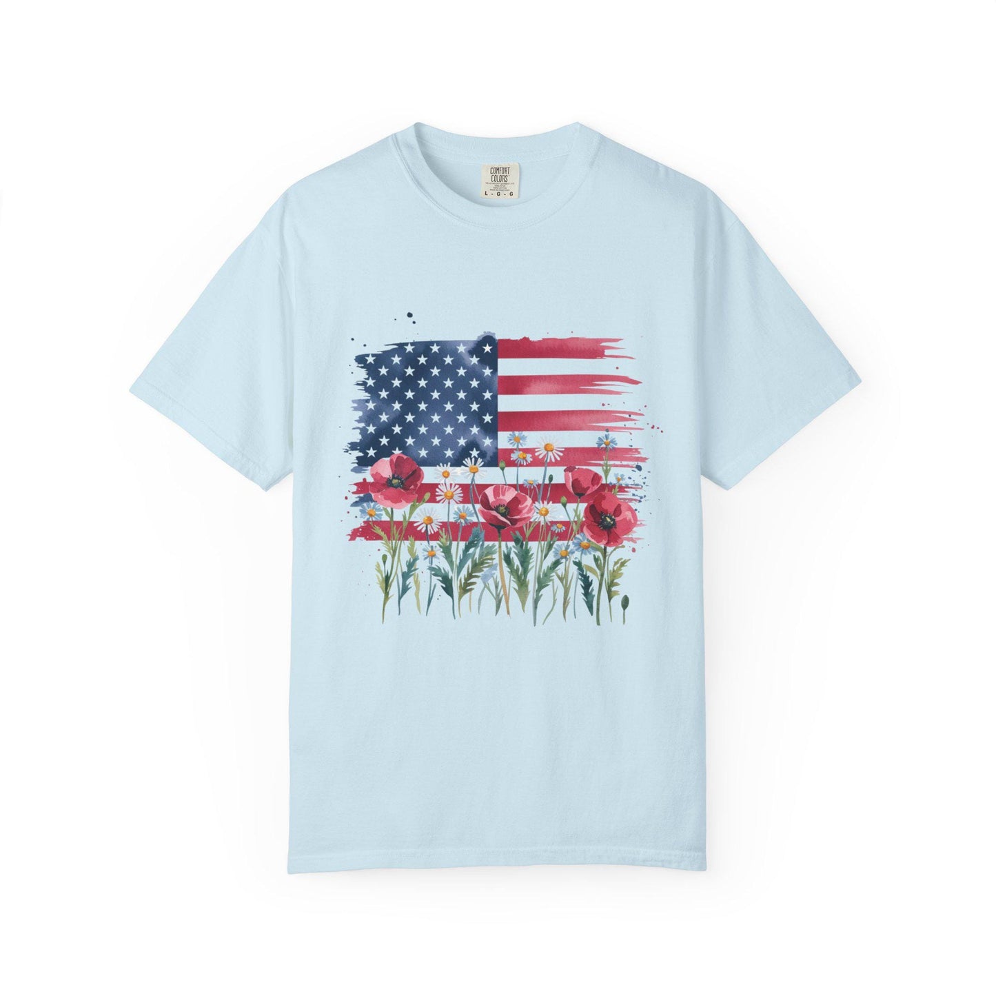 Retro America Shirt, American Flag, 4th Of July Tee, Minimalist Gifts Tee, Comfort Colors, Red White Blue, Fourth Of July Patriotic Gift