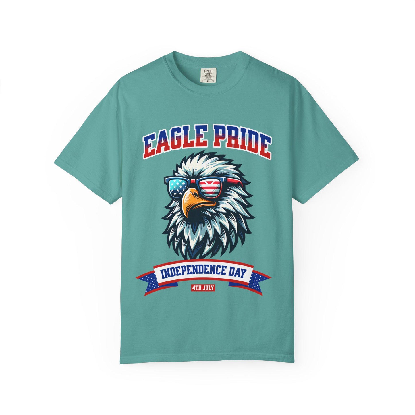 American Eagle 4th of July T-Shirt, Men and Women Garment-Dyed July 4th Tee, Summer BBQ, Independence Day, Red White Blue, Comfort Colors.