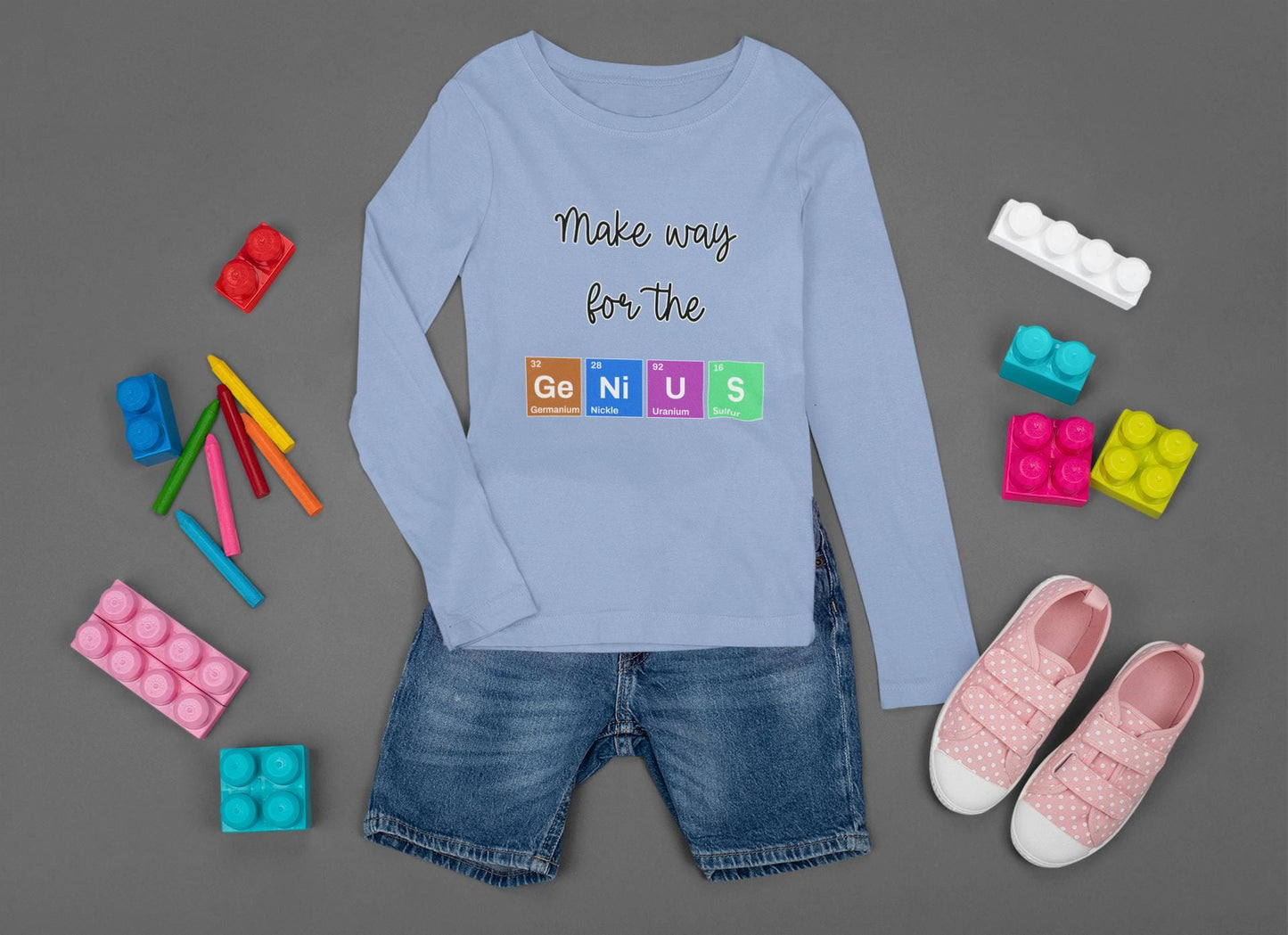 Make Way for the Genius Youth Long Sleeve Shirt, Science Inspired Shirt, Back To School Teacher Student Shirt, First Day Of School Shirts