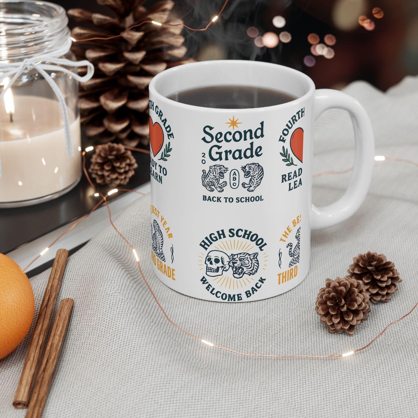 Inspiring Drinkware for Back to School - Drinkware Gift for Coffee Lovers, Espresso Mug, Ideal Back 2 School Gift for Teachers and Parents