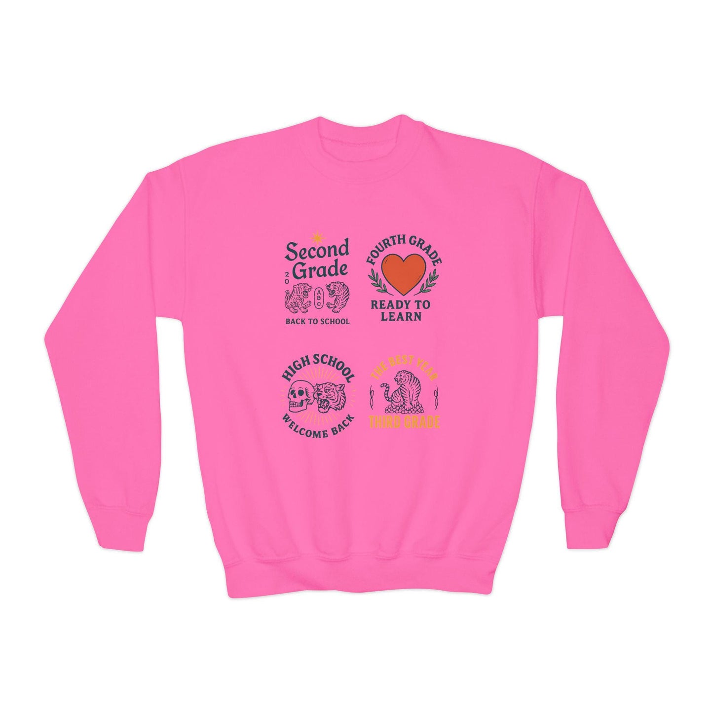Kids Inspiring Sweatshirt - Inspiring Message for Different School Grades, Fun Sweatshirt, Gift for Boys & Girls Back to School