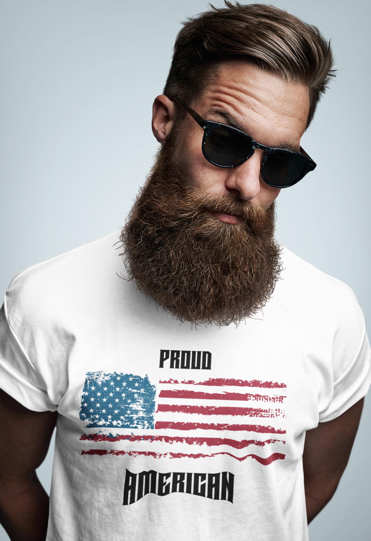 Proud American Graphic Tee, Unisex Short Sleeve Shirt, Patriotic Wear, USA Independence Day, Gift for Veterans, Casual Style