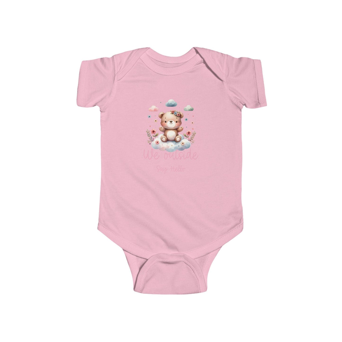 baby Onesie - "We Outside" Baby Suit, Newborn Gift, Toddler Outfit, Baby Shower Gift, Baby Clothes, Spring Wear, Bodysuits for Newborn
