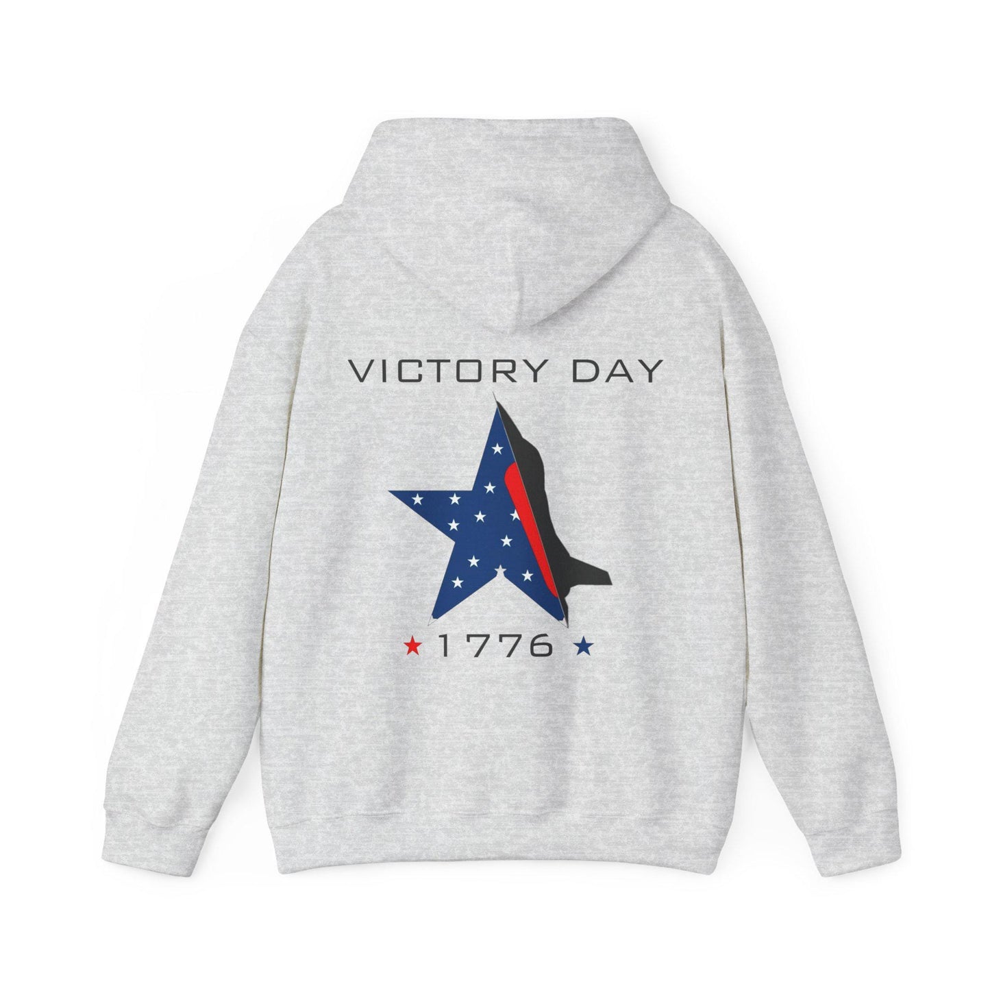 Victory Day Hoodie, Patriotic Sweatshirt, Comfy Casual Wear, Gift for Veterans, Independence Day Apparel, American Pride, Red White Blue