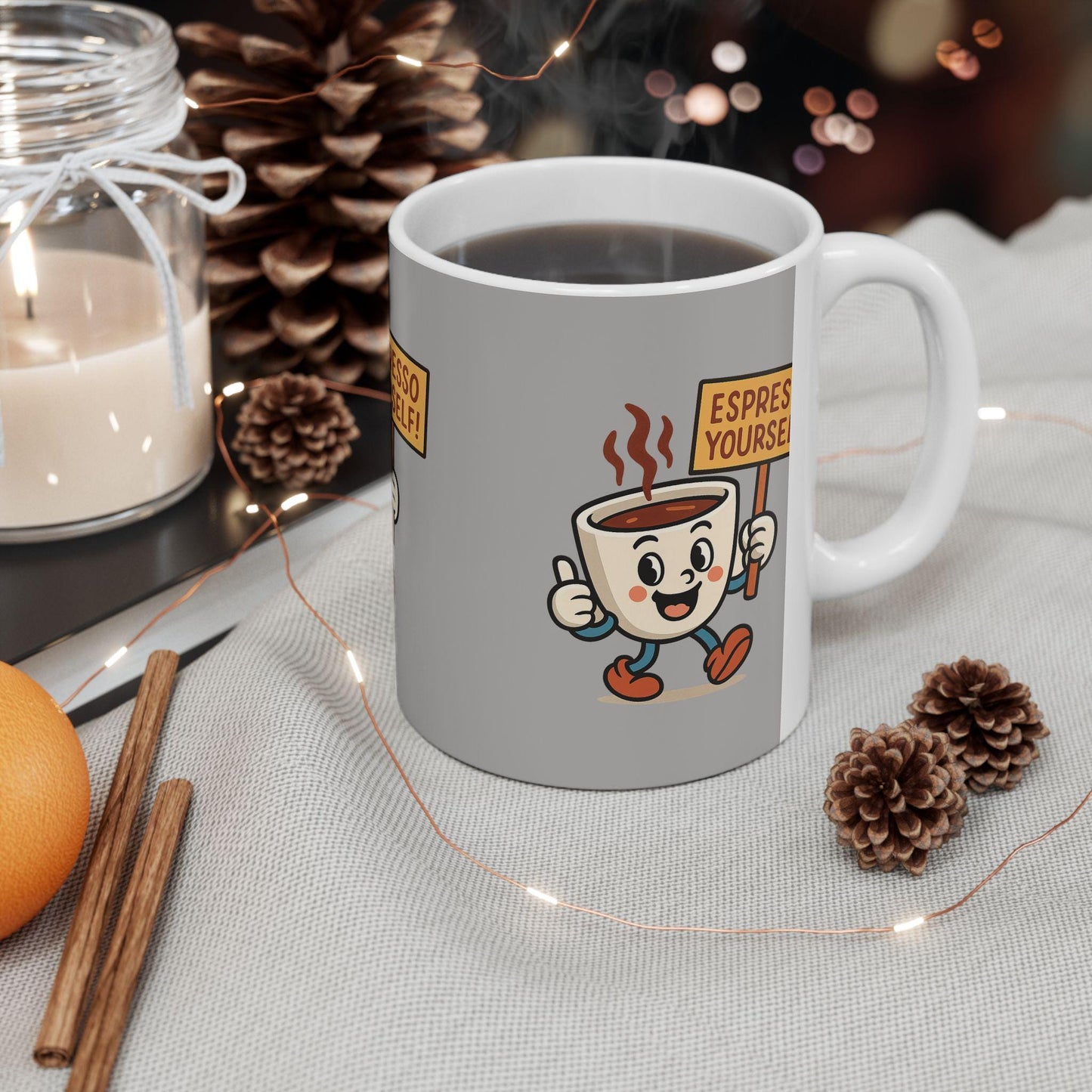 Espresso Yourself Coffee Mug, Cute Drinkware Gift for Coffee Lovers, Espresso Mug, Ideal Back 2 School Gift for Teachers and Parents