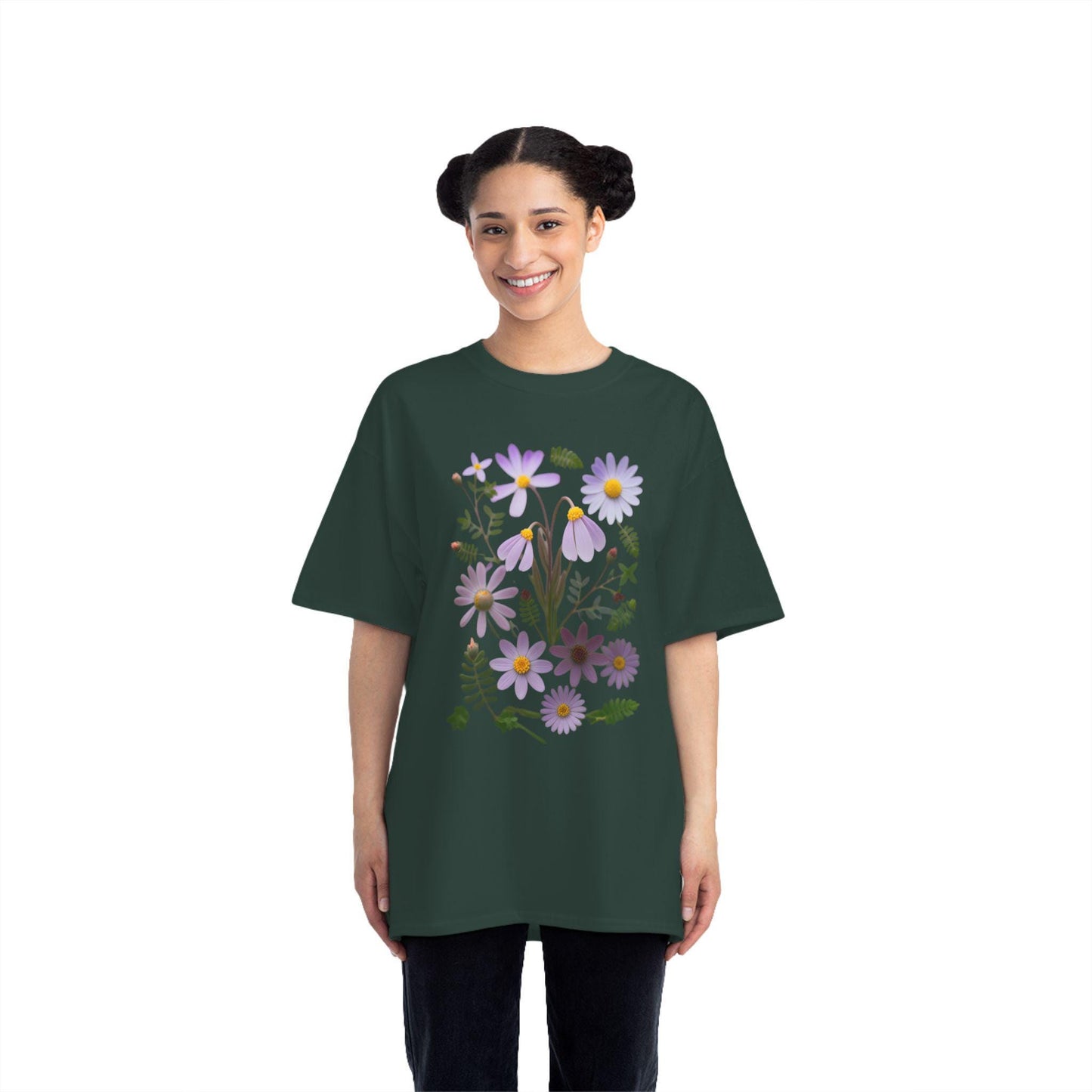 Boho Wildflowers Short-Sleeve T-Shirt, Spring Fashion, Casual Wear, Feminine Tee, Women's Floral Graphic Tee, Comfort Colors Tshirt