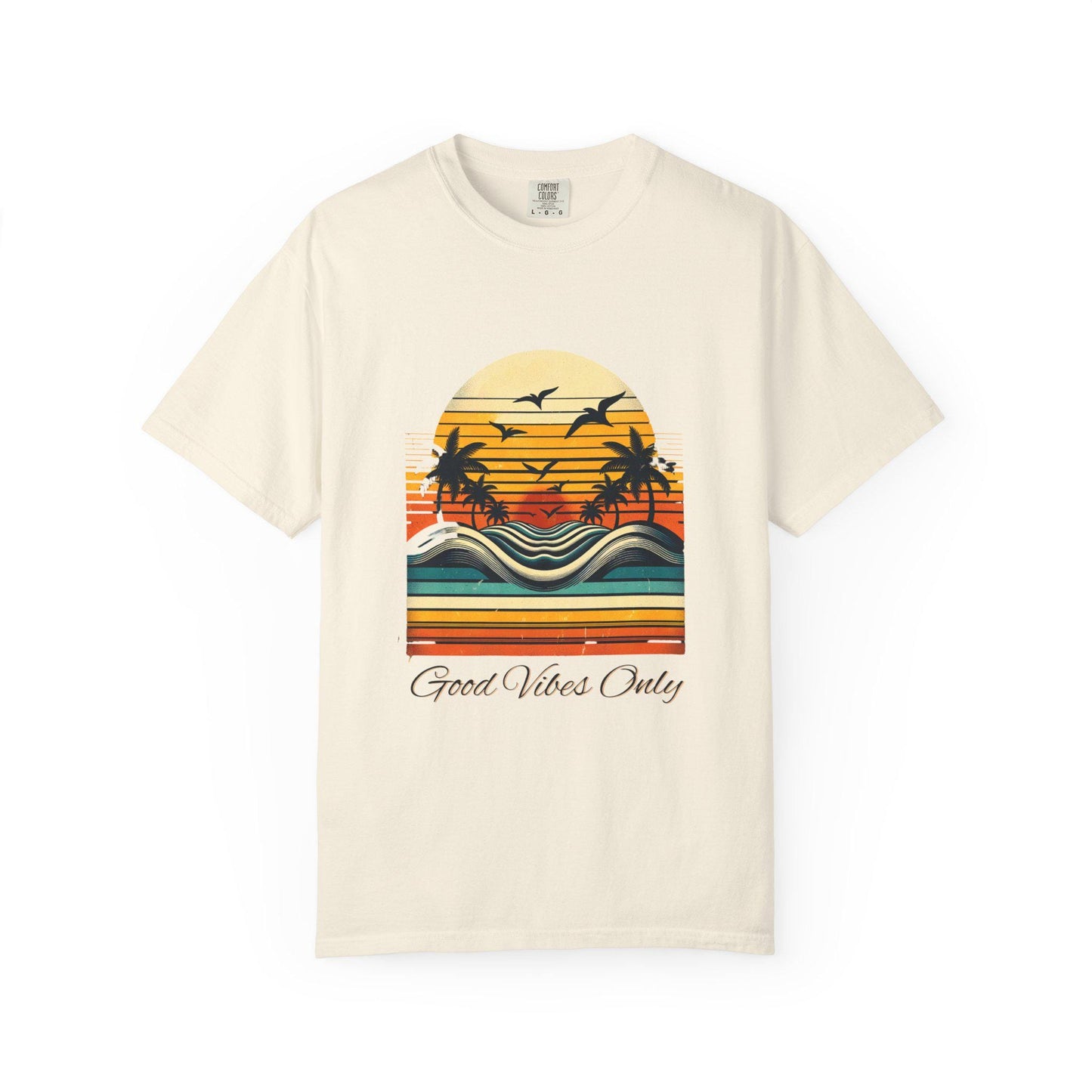 Sunshine Good Vibes Only Shirt, Summer Vibe Shirt, Everyday Comfort Colors, Only Good Vibes, Retro Sunset Rays Shirt, Weekend Style T-Shirt
