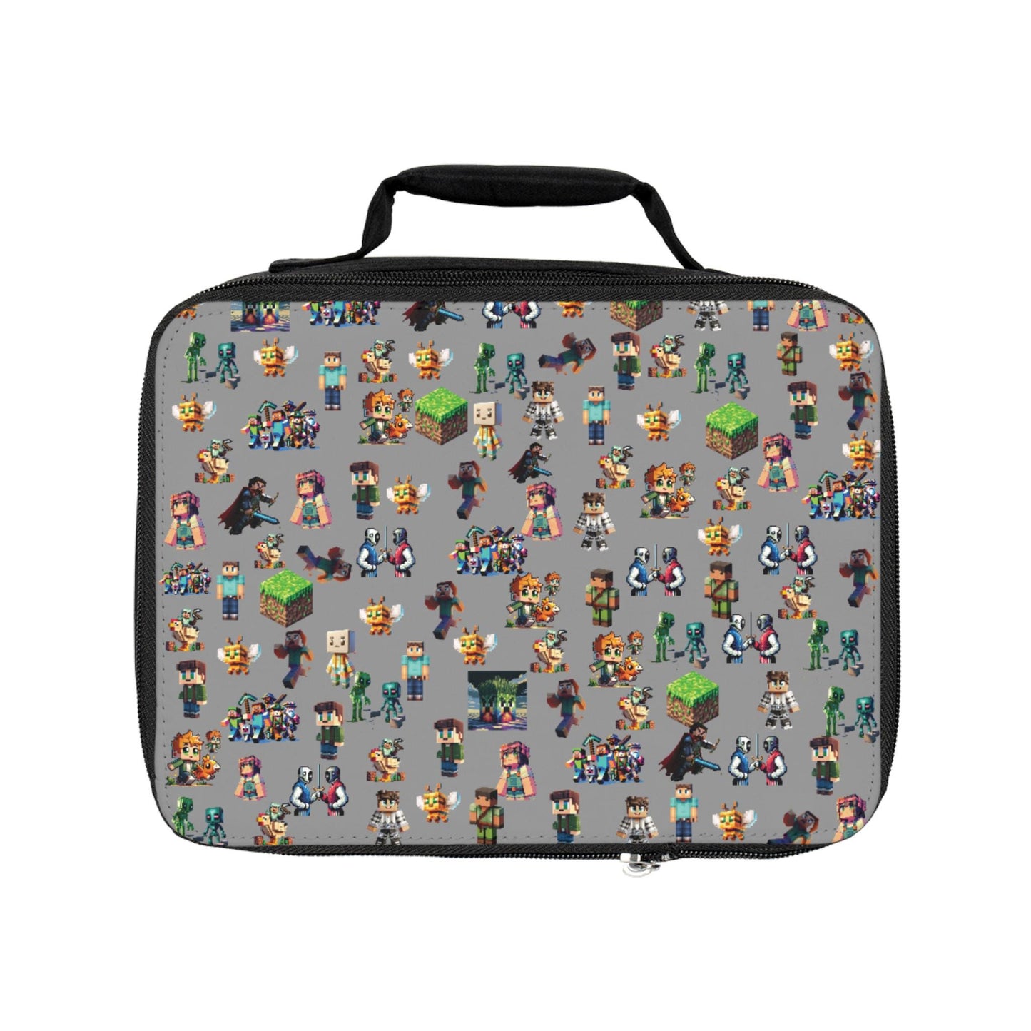 Minecraft Inspired Vibrant Kids Lunch Bag, Perfect for Back to School, Picnics, and Playdates, Gamer Enthusiast Lunch Bag, School Lunch Bag