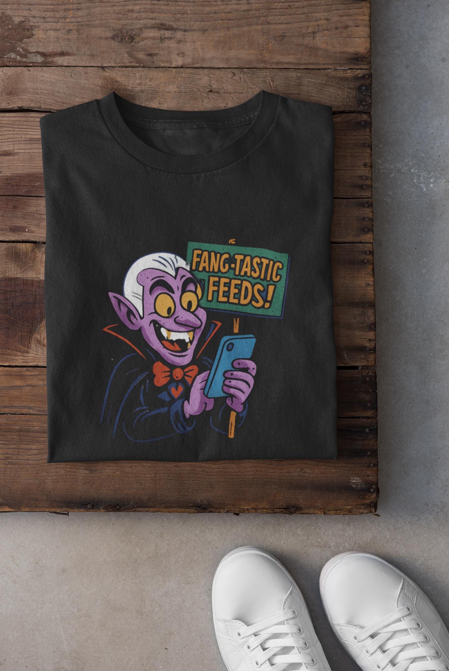 Fang-tastic Feeds Youth Tee, Halloween T-Shirt, Kids Graphic Tee, Cute Monster Shirt, Casual Wear Back to School Apparel for Boys & Girls