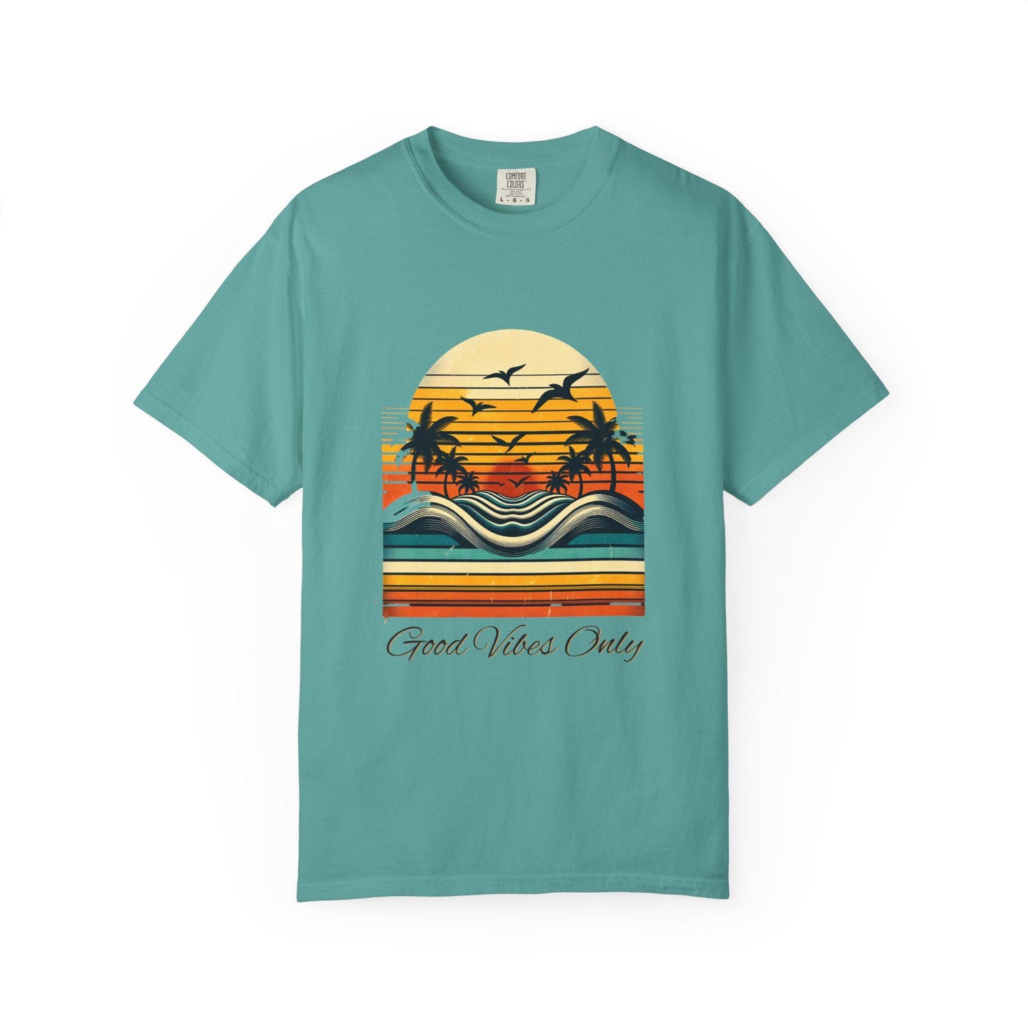 Sunshine Good Vibes Only Shirt, Summer Vibe Shirt, Everyday Comfort Colors, Only Good Vibes, Retro Sunset Rays Shirt, Weekend Style T-Shirt