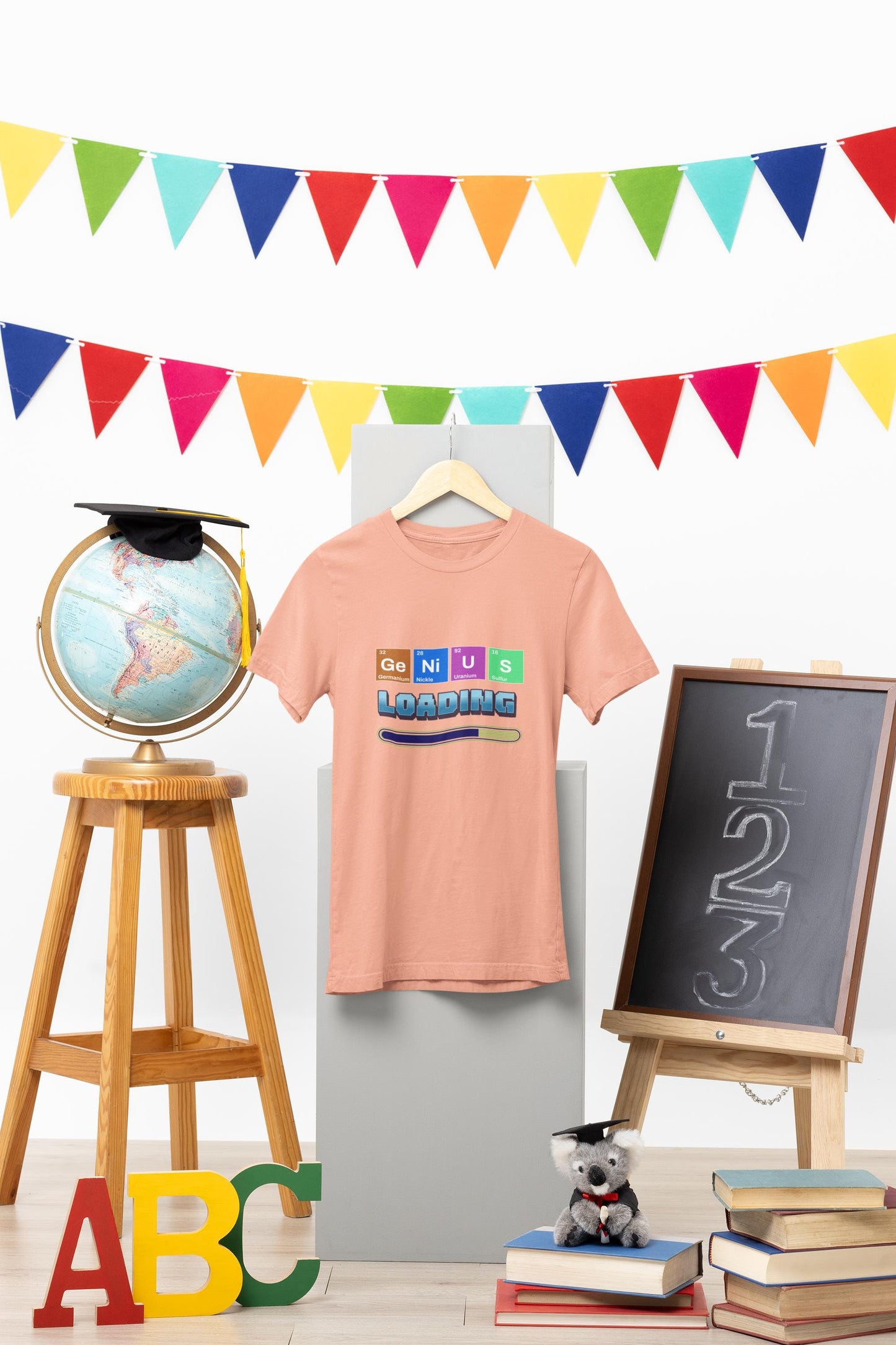 Genius Loading T-Shirt, Funny Science Shirt, Graphic Tee Gift for Students, Comfort Colors Casual Wear, Fun Back to School Nerdy Tee, Unisex