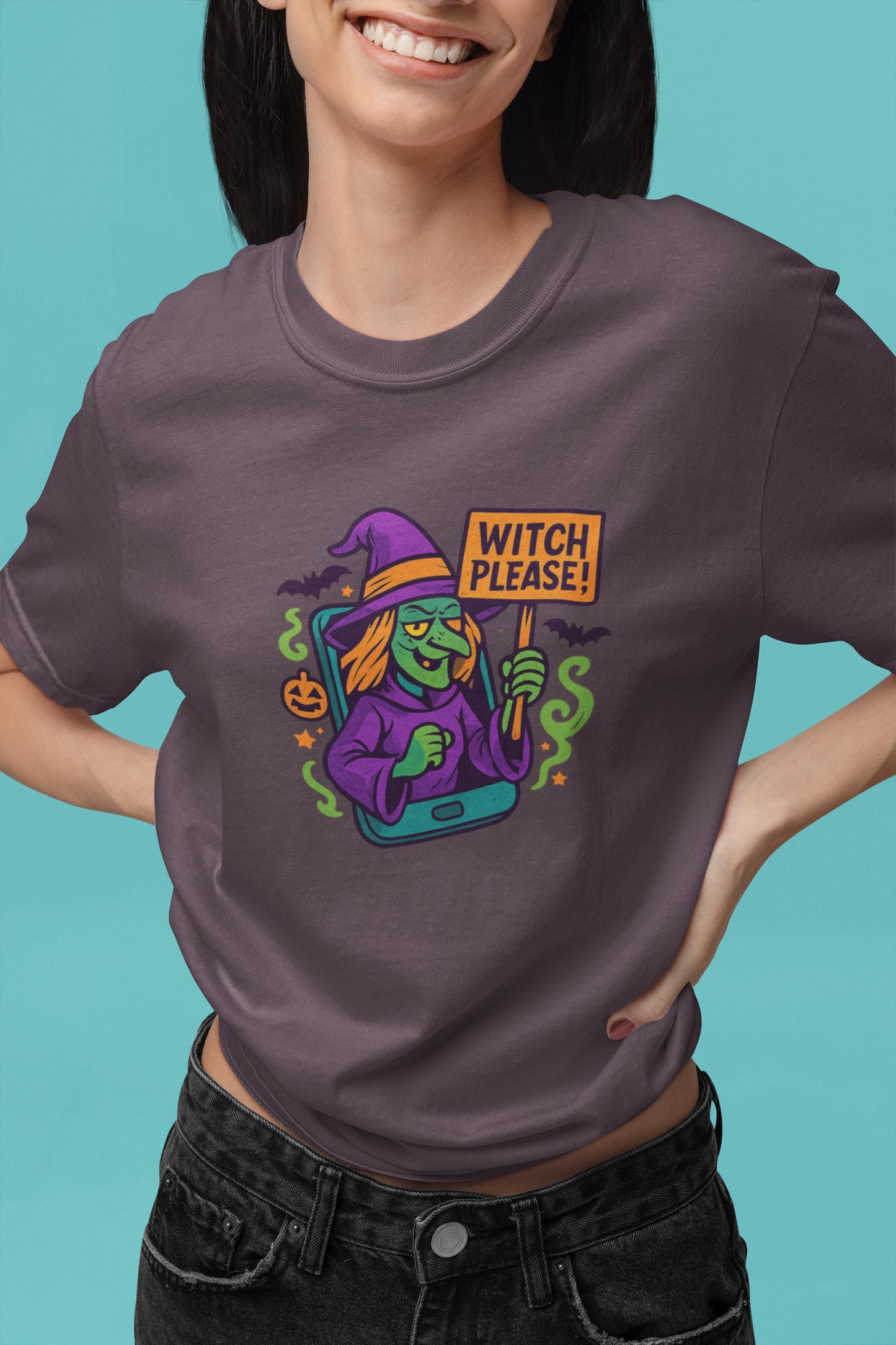 Halloween Witch Youth Tee, Spooky Trick or Treat, Kids Halloween Apparel, Witch Please Graphic Tee, Back to School Apparel for Boys & Girls