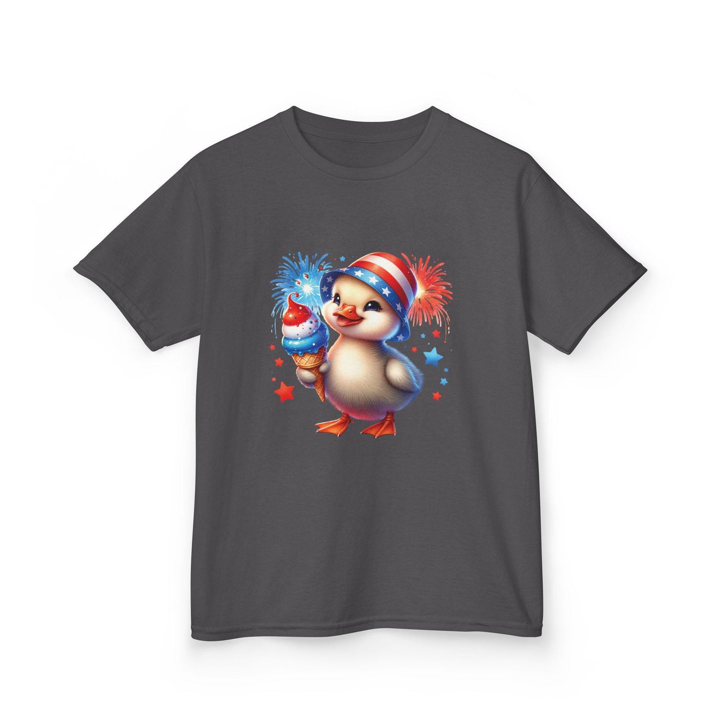 Fourth July Tee, Kids Fun Duck Graphic Tee, Fun Shirt for Children, Cool Summer Clothing, Independence Day Gift For Kids, Red White Blue
