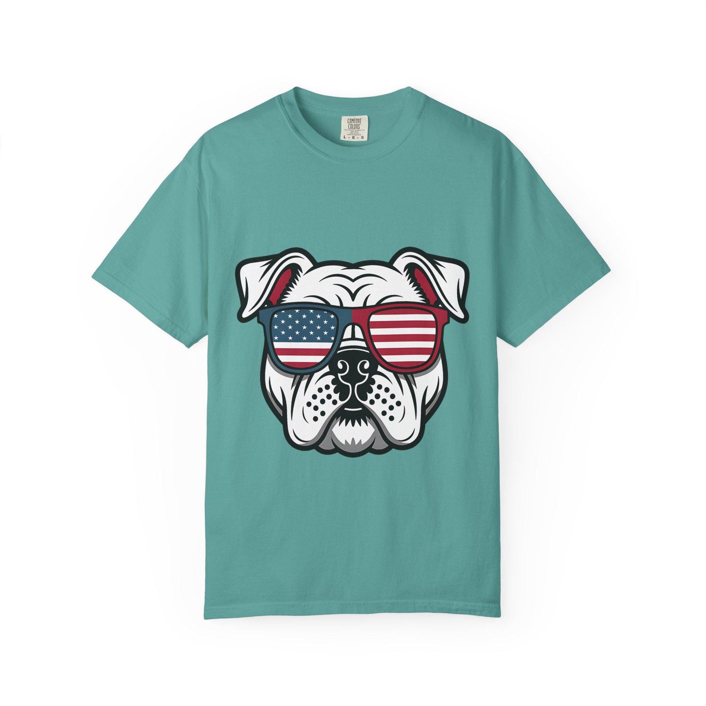 4th of July Pet Bulldog T-Shirt, Men and Women for July 4th, Summer, Independence Day, Red White Blue, Comfort Colors Back to School Apparel