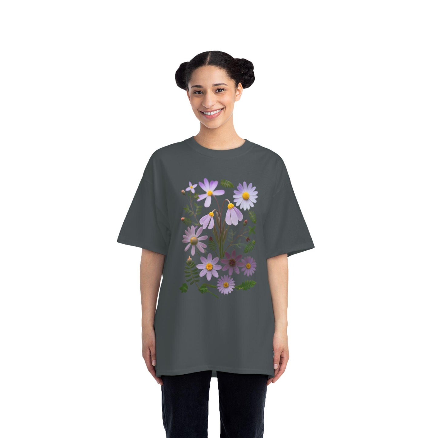 Boho Wildflowers Short-Sleeve T-Shirt, Spring Fashion, Casual Wear, Feminine Tee, Women's Floral Graphic Tee, Comfort Colors Tshirt