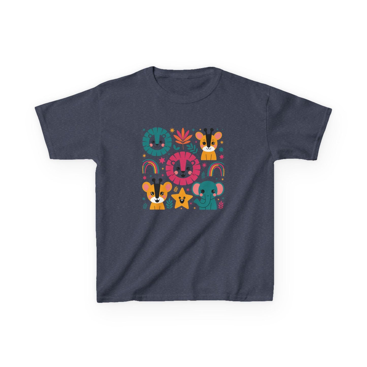 Kids Heavy Cotton™ Tee, Kids Back-to-School Shirt, Flower Print bag, Ideal for Early Childhood, Elementary, Middle School Students T-Shirt