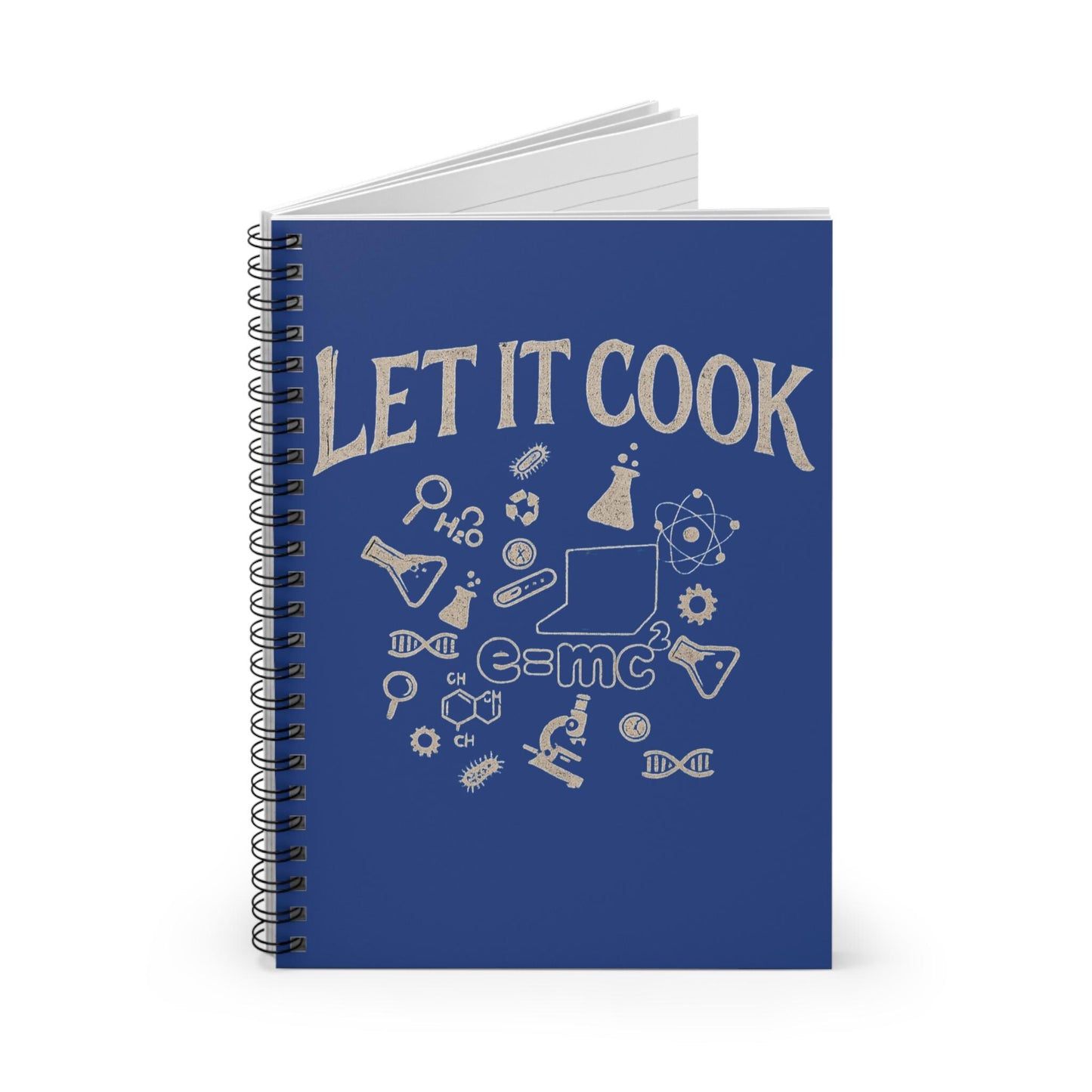 Science Lab Spiral Notebook, Chemistry Journal for Students Teachers STEM Gift Cute, Study Notes Planner Back to School Laboratory Scientist