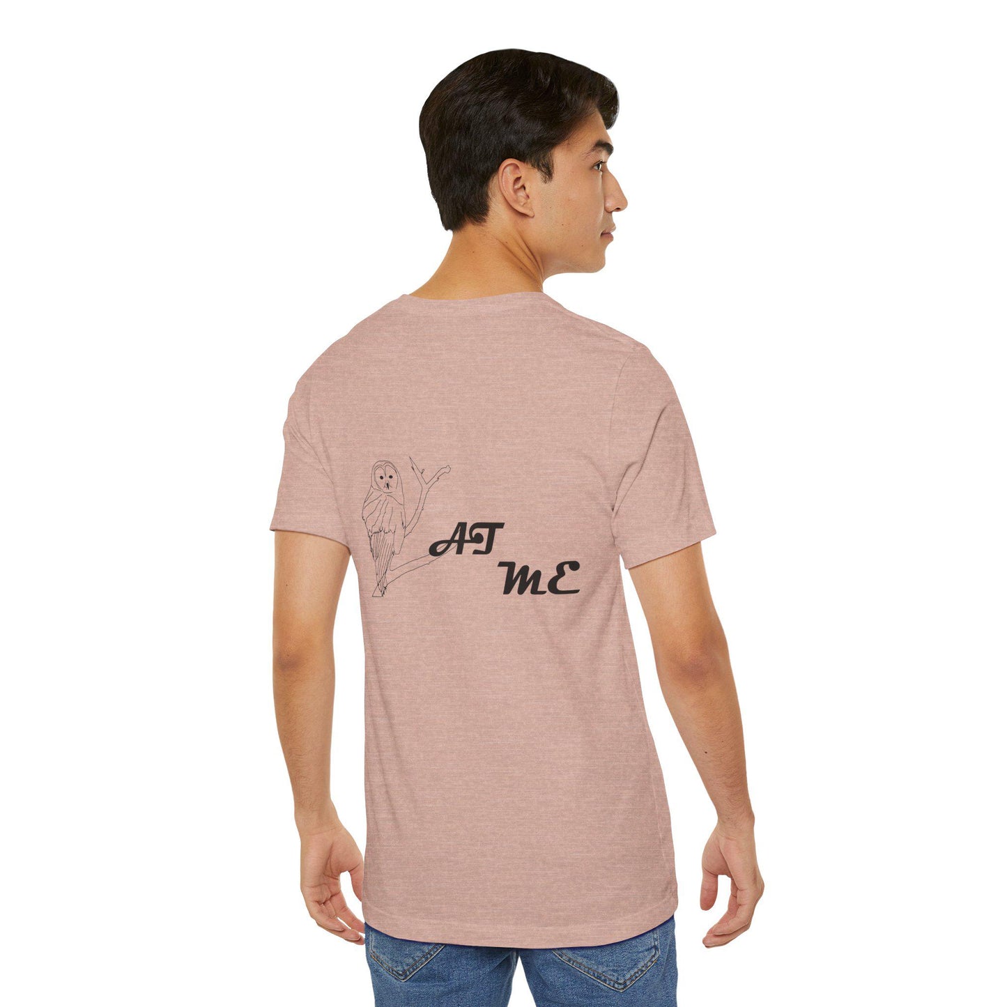 Boho Owl Graphic Tee, Relaxed Fit Shirt, Nature Lover Gift, Casual Wear, Eco-friendly Apparel