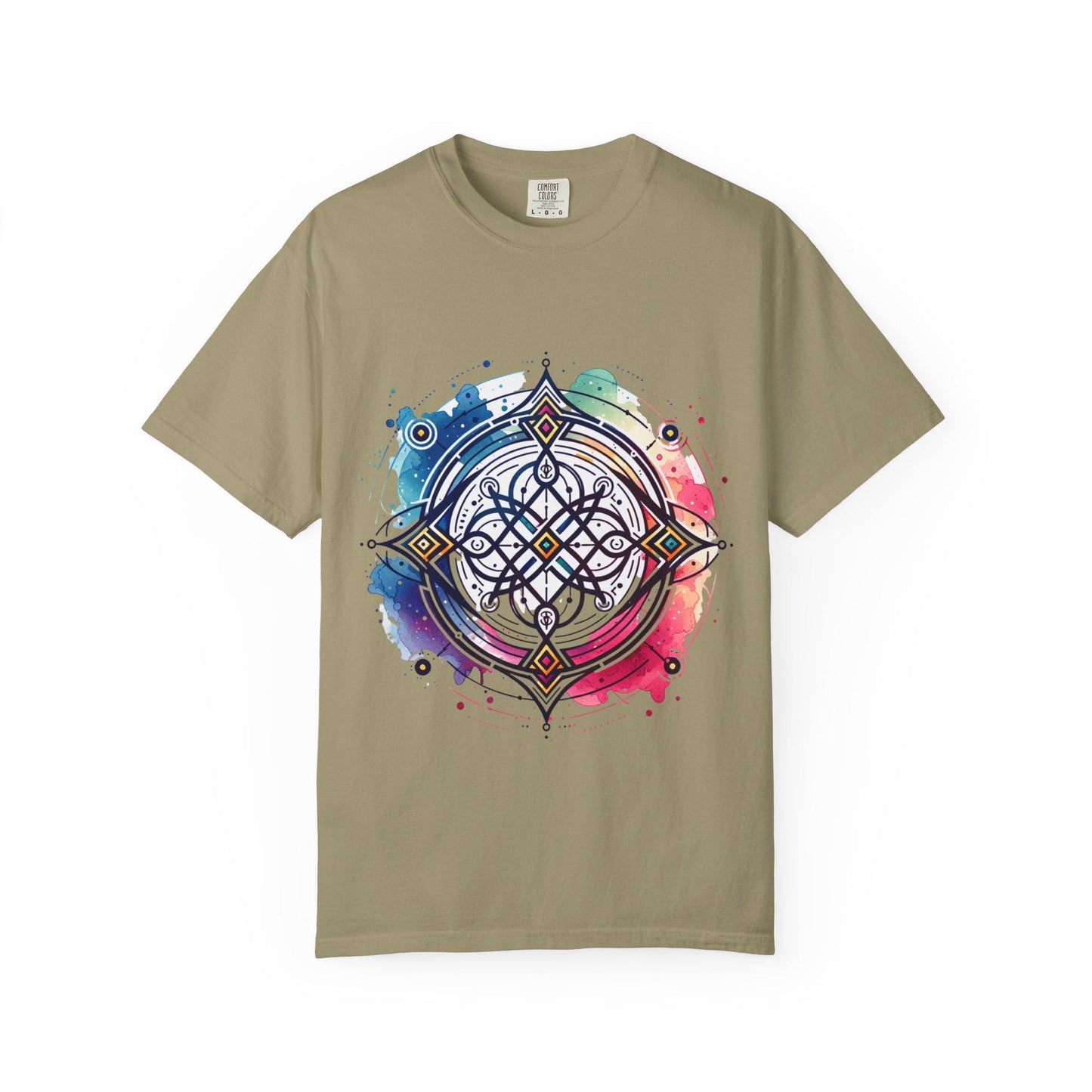 Neodiverse Astro Celestial Neo-Soul T-Shirt, Colorful Mandala Design, Boho Tee, Comfortable Casual Wear, Perfect for Festivals
