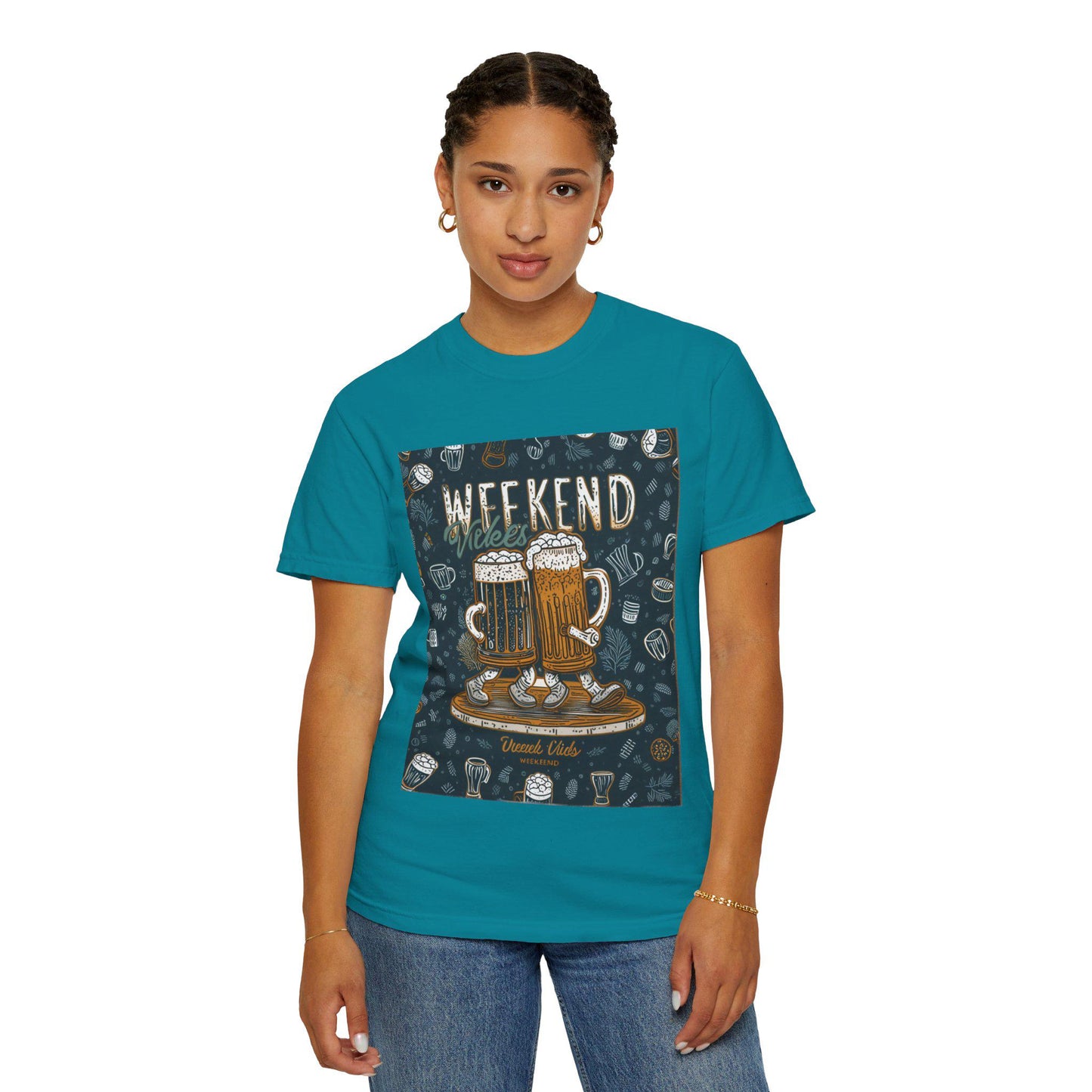 Weekend Beer Graphic T-shirt, Unisex Casual Tee, Brewery Gift, Beer Lover Apparel, Weekend Vibes Tee, Festive Clothing Outdoor Comfort Color