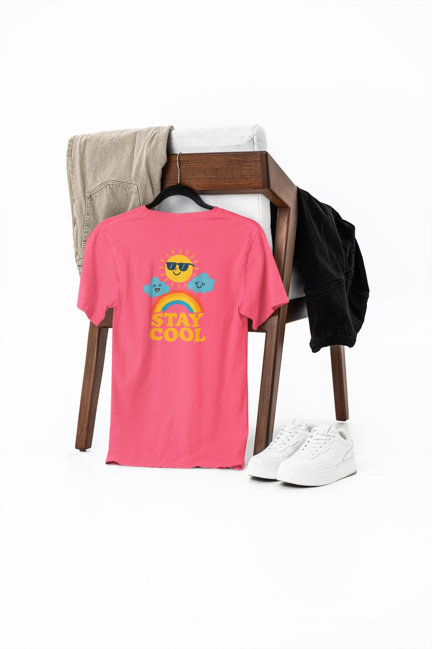 Kids Summer Tee, Stay Cool Graphic Shirt, Fun Kids Apparel, Sunny Day Outfit, Rainbow T-Shirt, Cool Kid's Clothes, Back to School Apparel