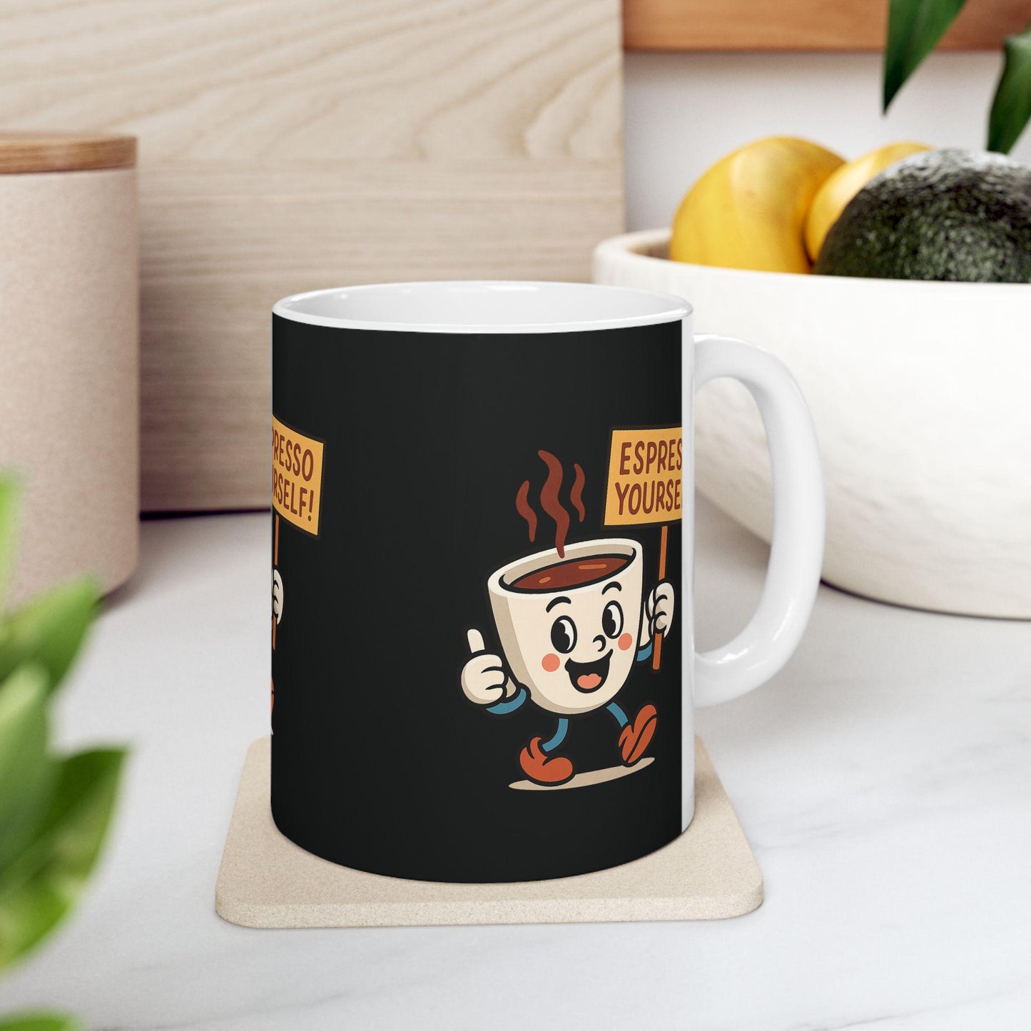 Espresso Yourself Coffee Mug, Cute Drinkware Gift for Coffee Lovers, Espresso Mug, Ideal Back 2 School Gift for Teachers and Parents