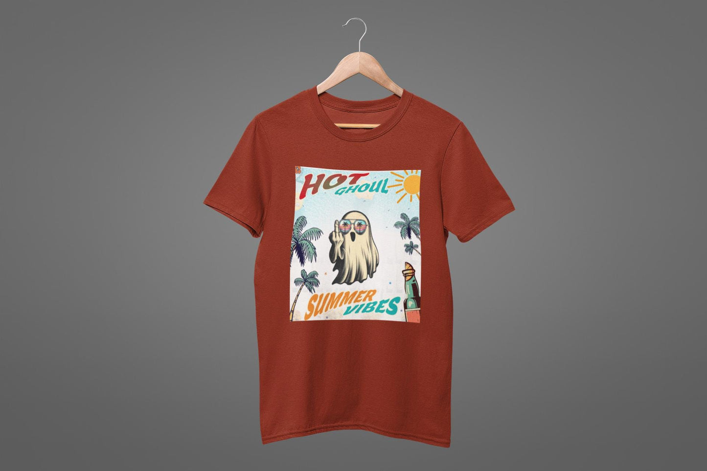 Summerween Ghost T-Shirt, Halloween Ghost TShirt, Funny Ghost Beach Party Tee, Spooky Ghost Tee, Trendy Summer Tee, Halloween Ghost TShirt,