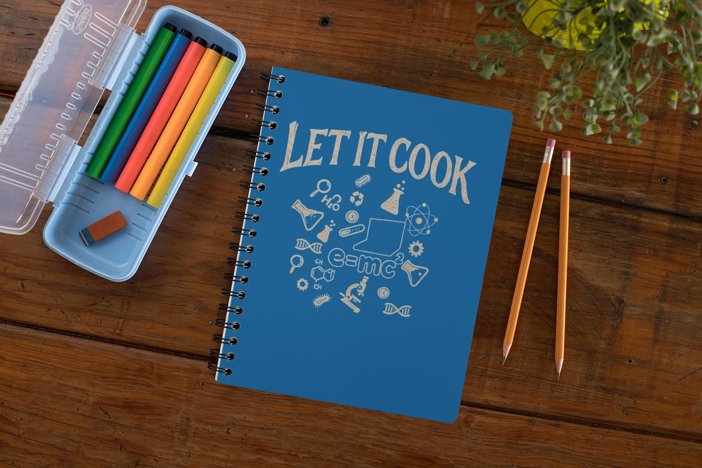 Science Lab Spiral Notebook, Chemistry Journal for Students Teachers STEM Gift Cute, Study Notes Planner Back to School Laboratory Scientist
