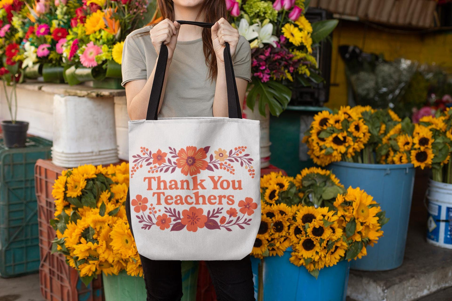 Thank You Teachers - Tote Bag - Perfect Gift for Educators, Back to School, Classroom Essentials, Teacher Appreciation, Eco-Friendly Bag