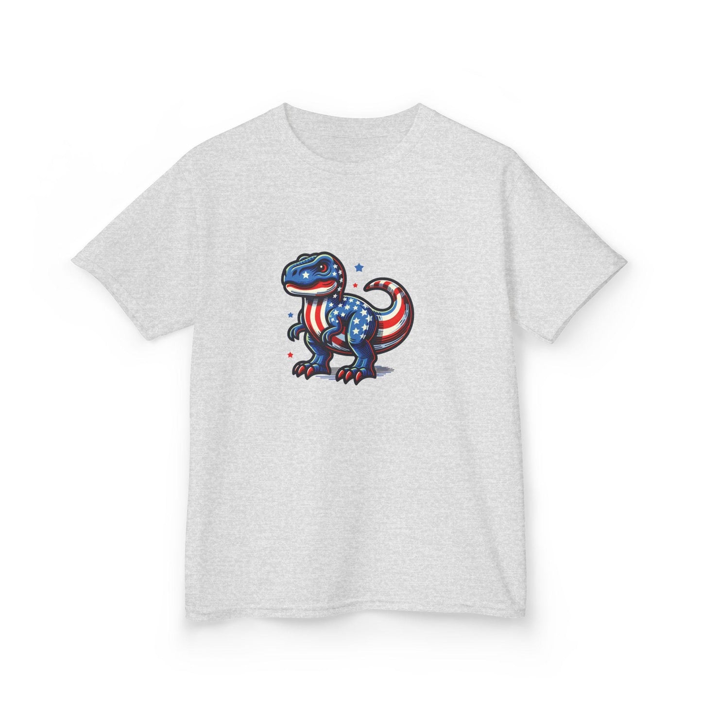 Dinosaur Fourth July Tee, Kids Dinosaur Graphic Tee, Fun Shirt for Children, Cool Summer Clothing, Funny Independence Day Gift For Kids