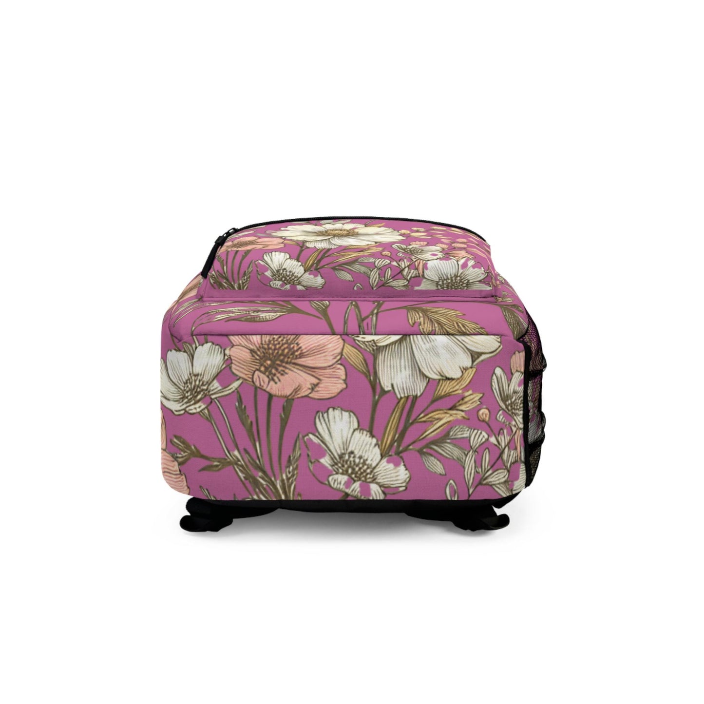 Boho Floral Backpack, Flower School Bag, Flower Print bag, Ideal for Elementary & Middle School Students, Back to School Supply for Students