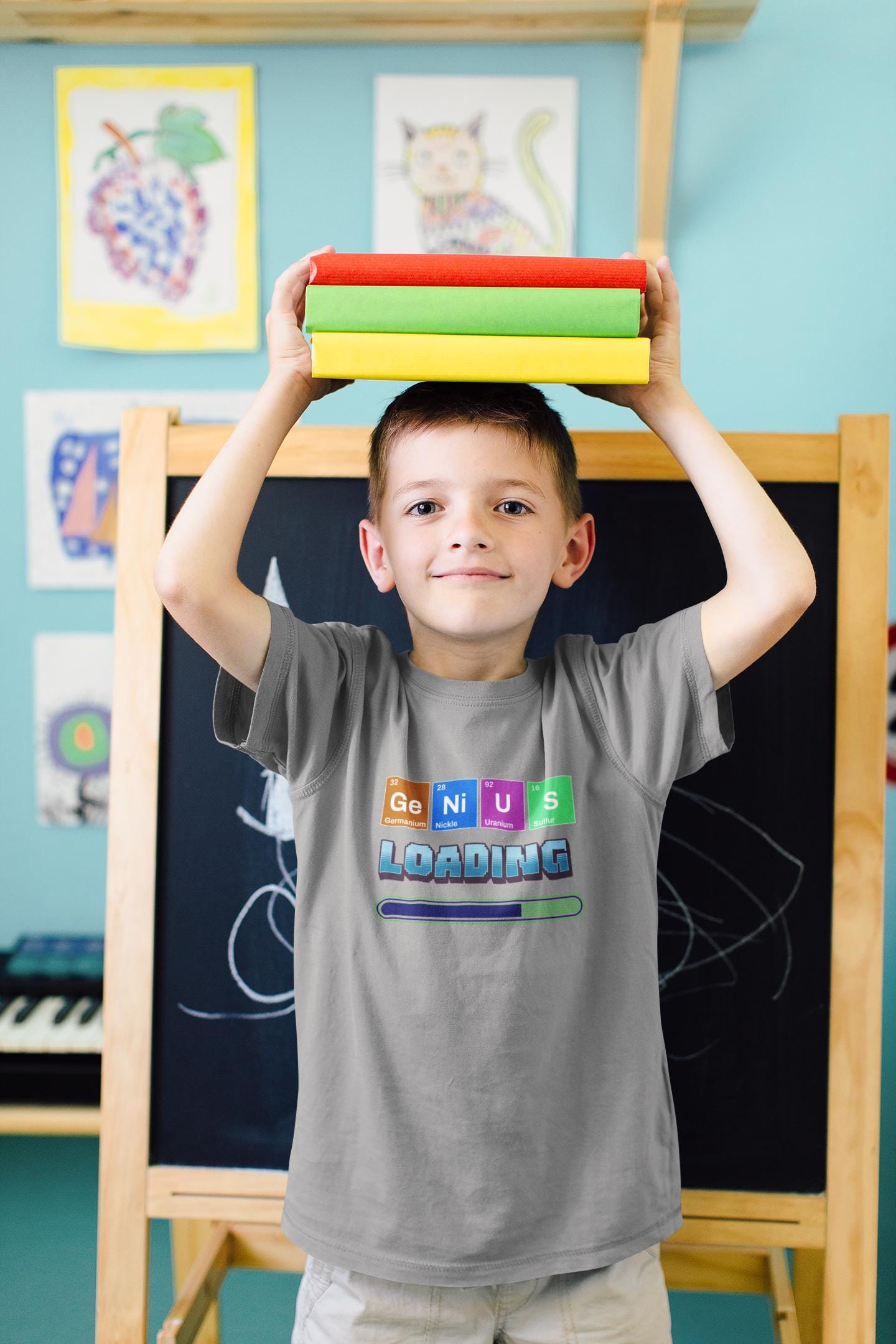 Genius Loading T-Shirt, Funny Science Shirt, Graphic Tee Gift for Students, Comfort Colors Casual Wear, Fun Back to School Nerdy Tee, Unisex